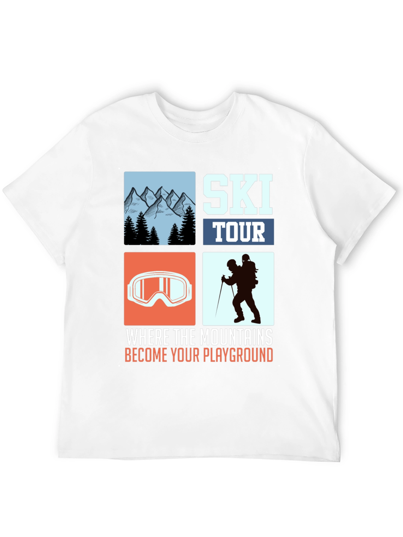 Ski Tour T-Shirt: Mountain Playground