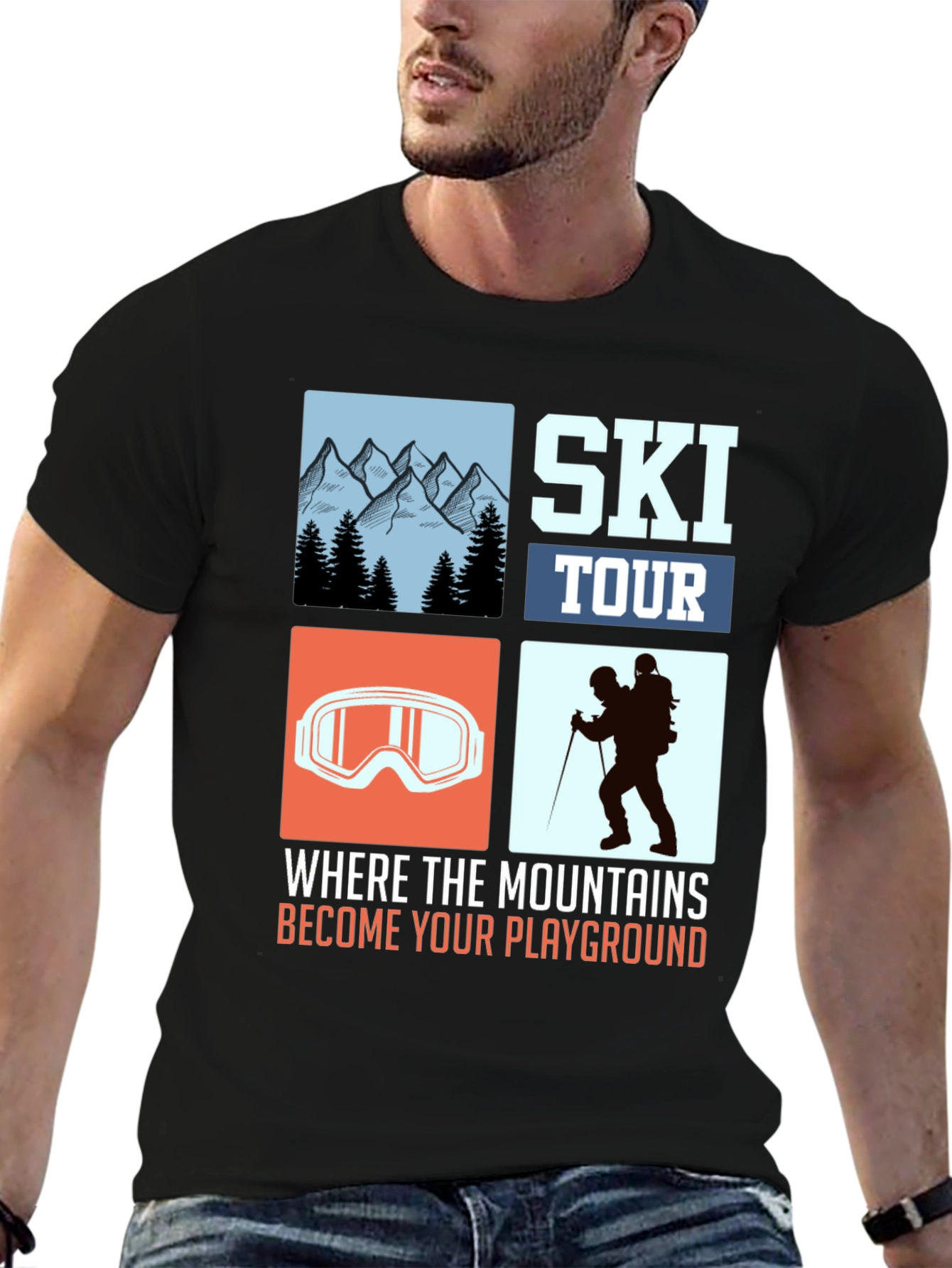 Ski Tour T-Shirt: Mountain Playground