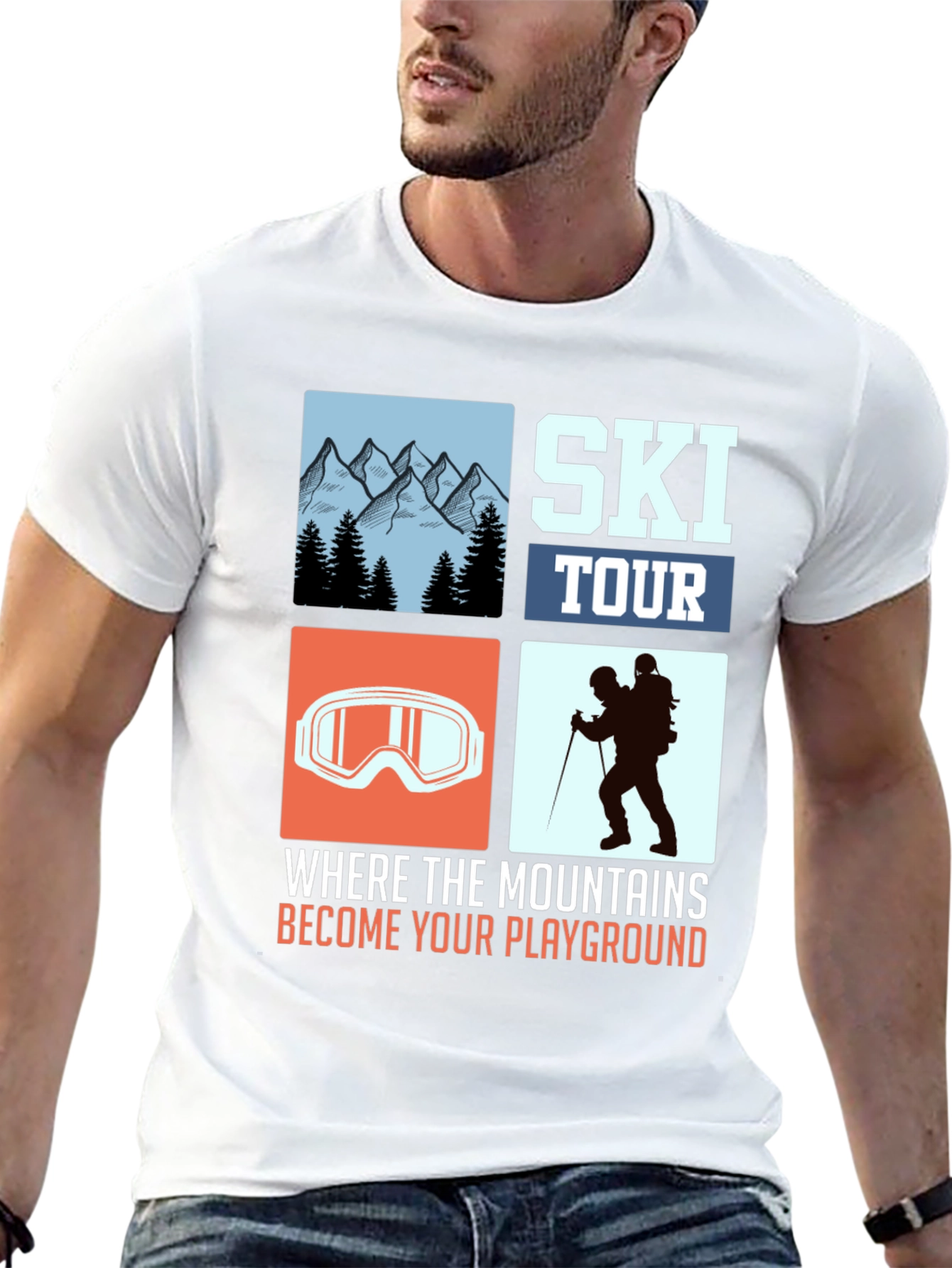 Ski Tour T-Shirt: Mountain Playground