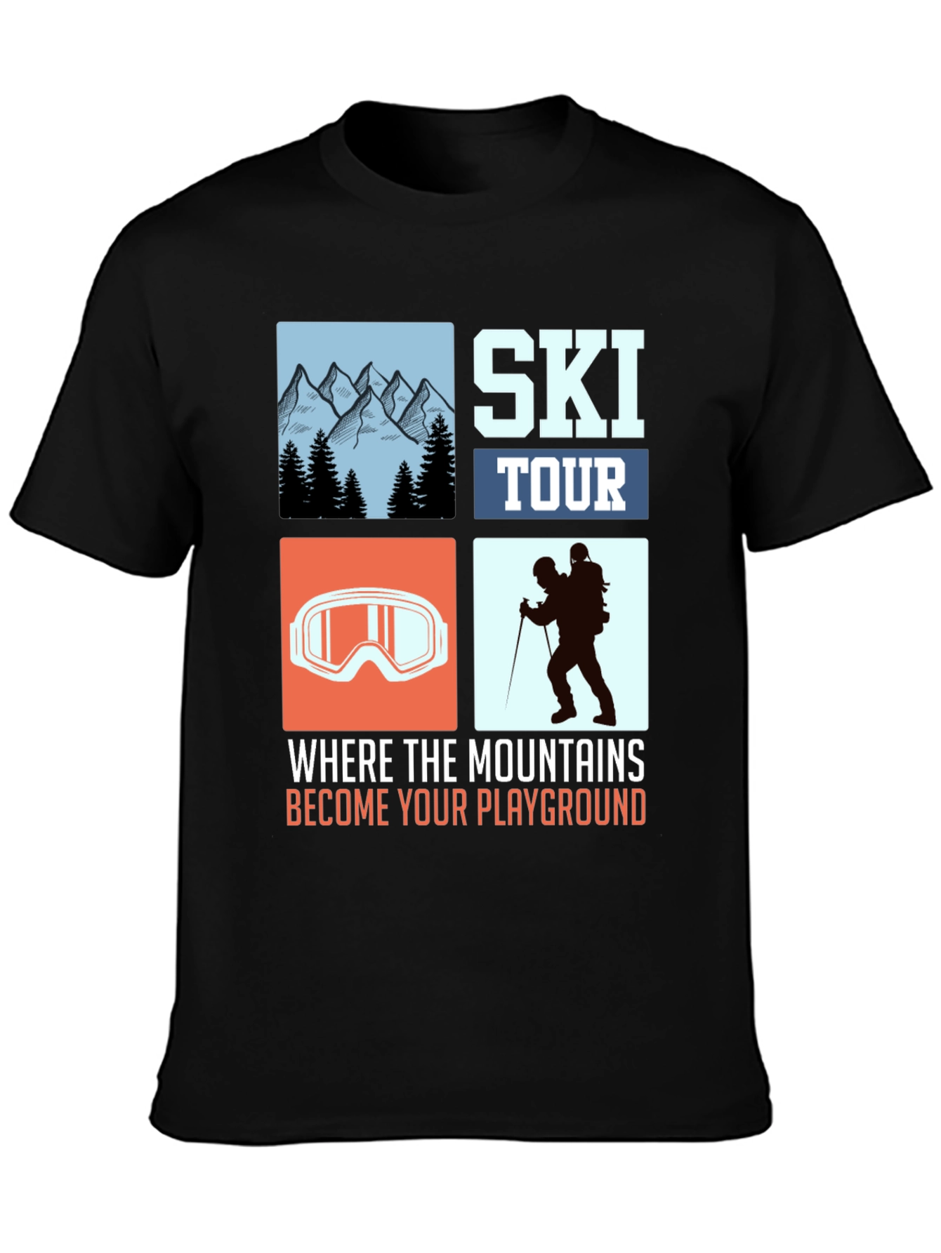 Ski Tour T-Shirt: Mountain Playground