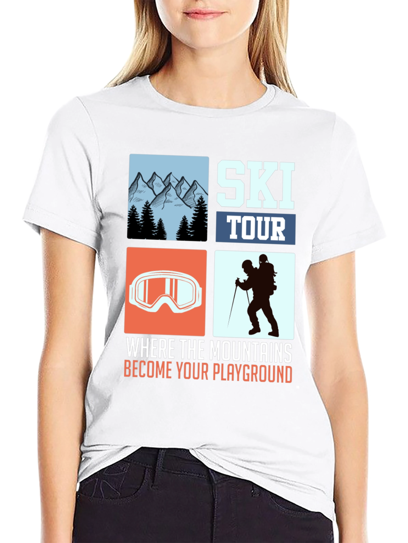 Ski Tour T-Shirt: Mountain Playground