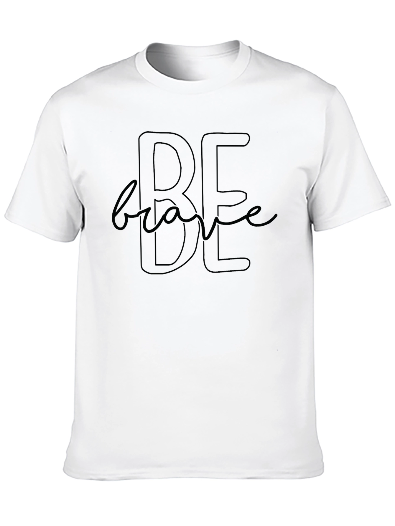 Be Brave Black Crew Neck T-Shirt