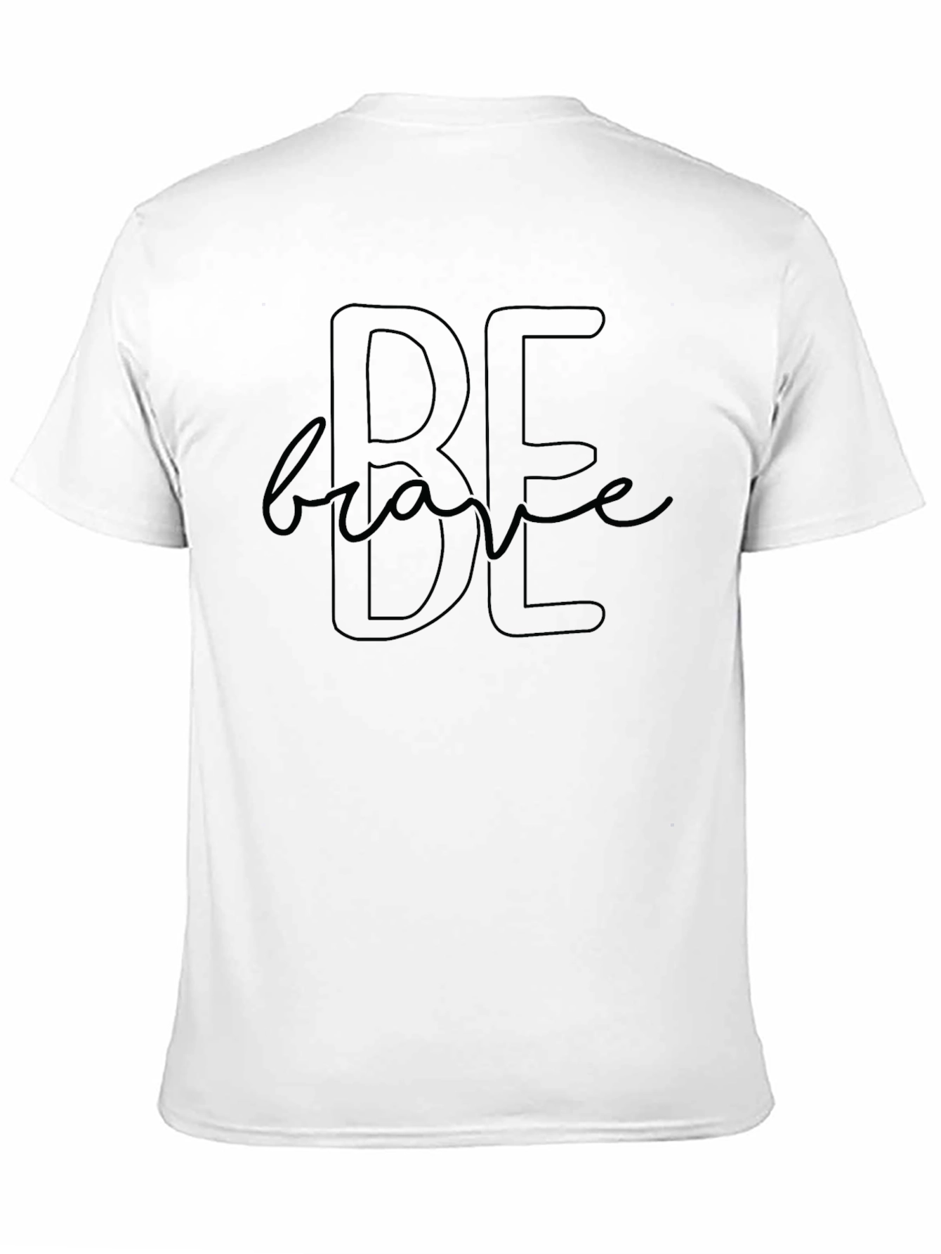 Be Brave Black Crew Neck T-Shirt