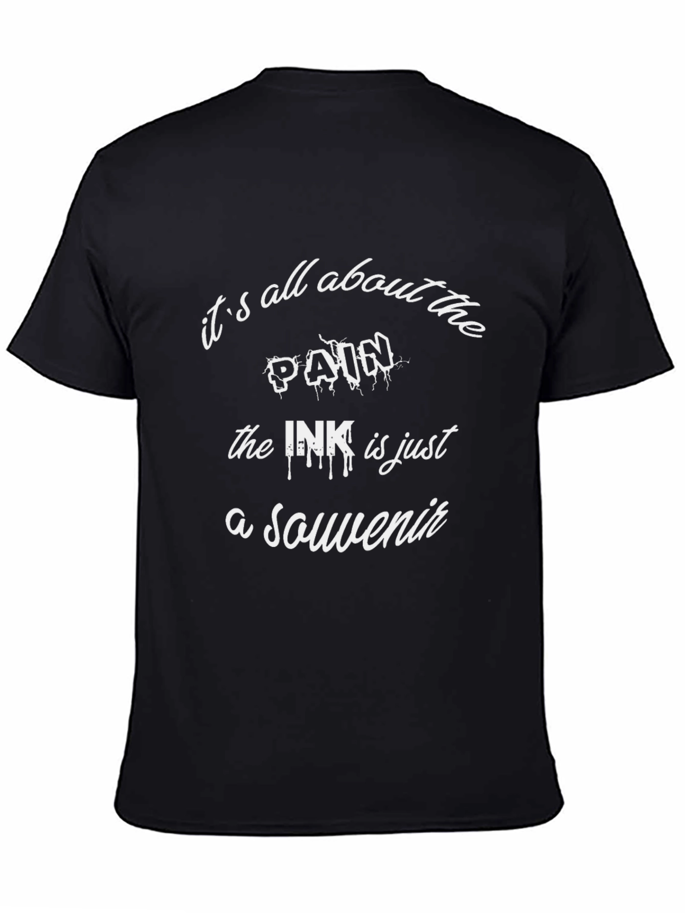 Pain is the Souvenir Black Graphic Tee