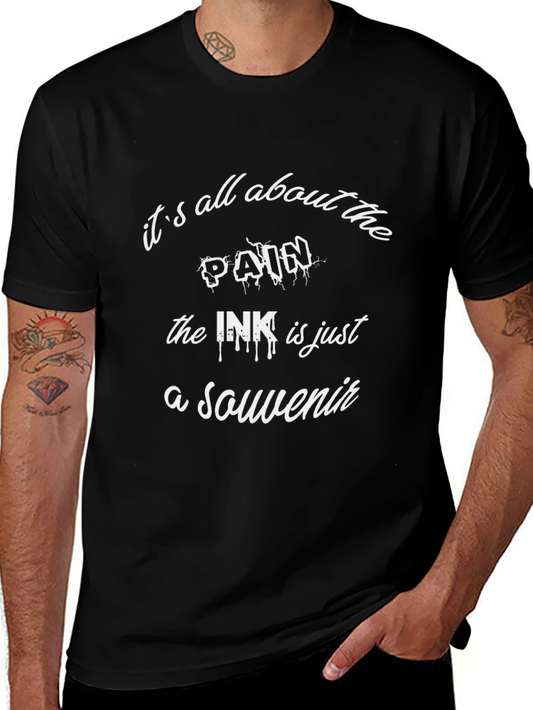 Pain is the Souvenir Black Graphic Tee