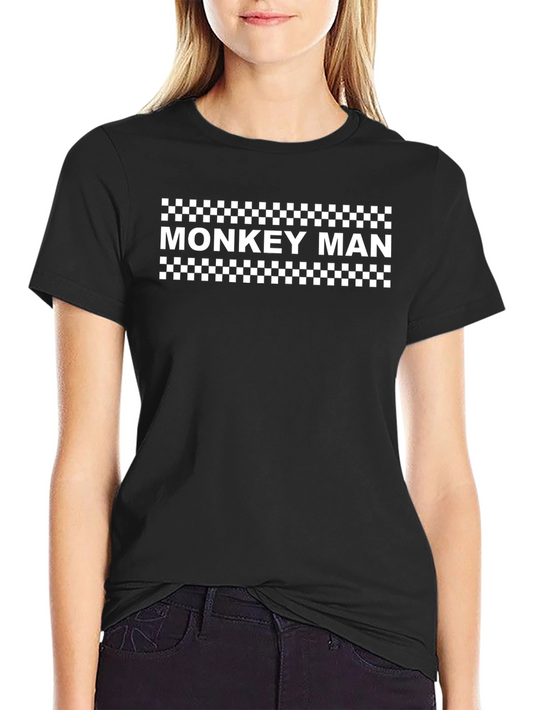 Monkey Man Graphic Tee - Black Crew Neck