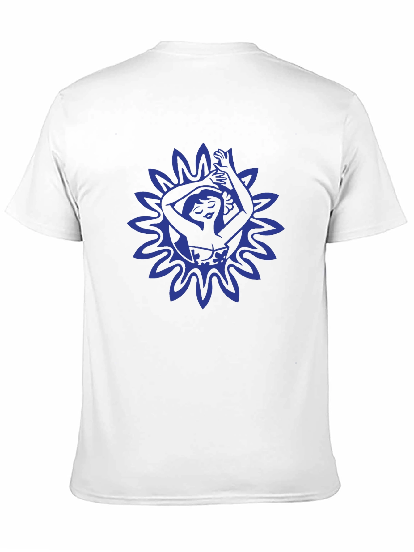 Black T-Shirt with Blue Floral Dancer Graphic