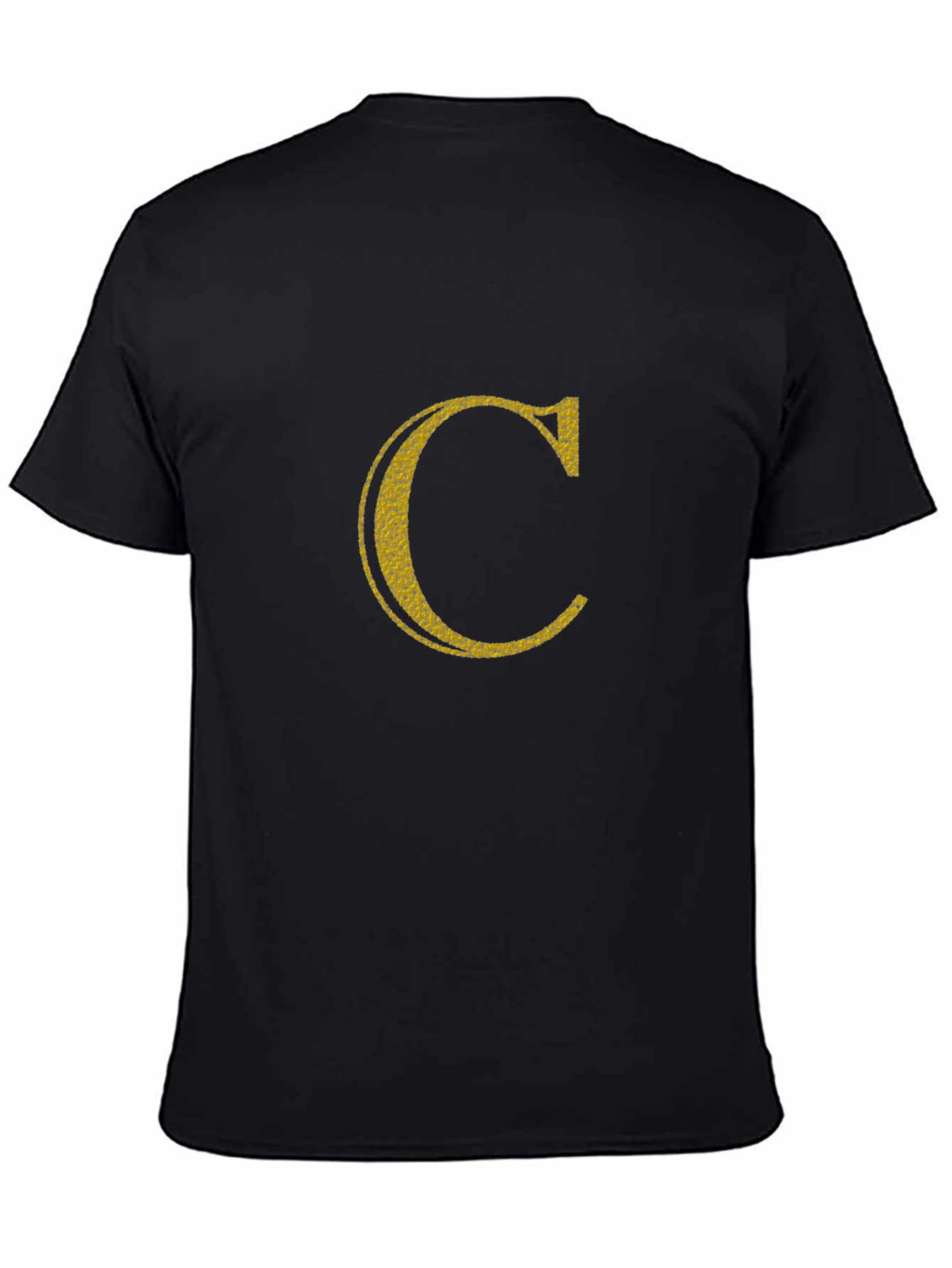 Letter C Graphic Black T-Shirt