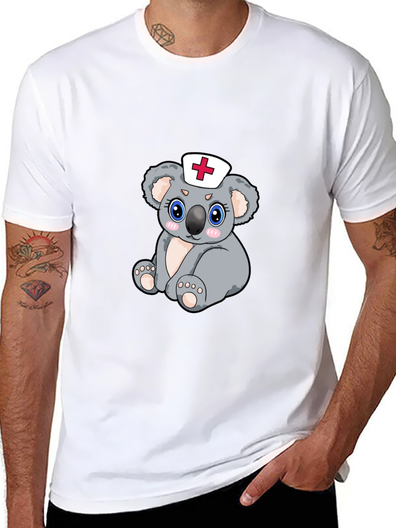 Nurse Koala Bear Graphic T-Shirt