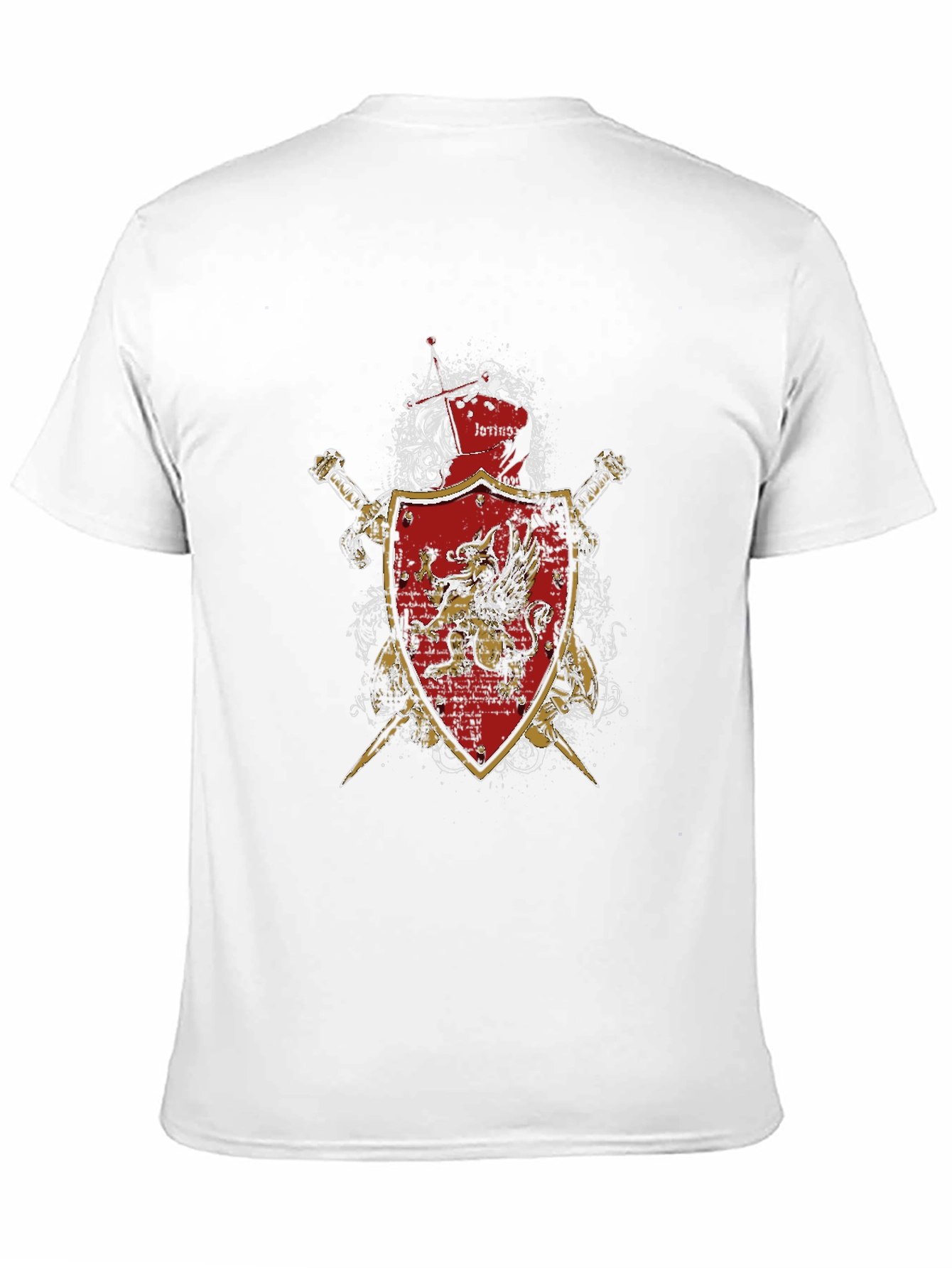 Medieval Shield & Swords Graphic Tee - Black