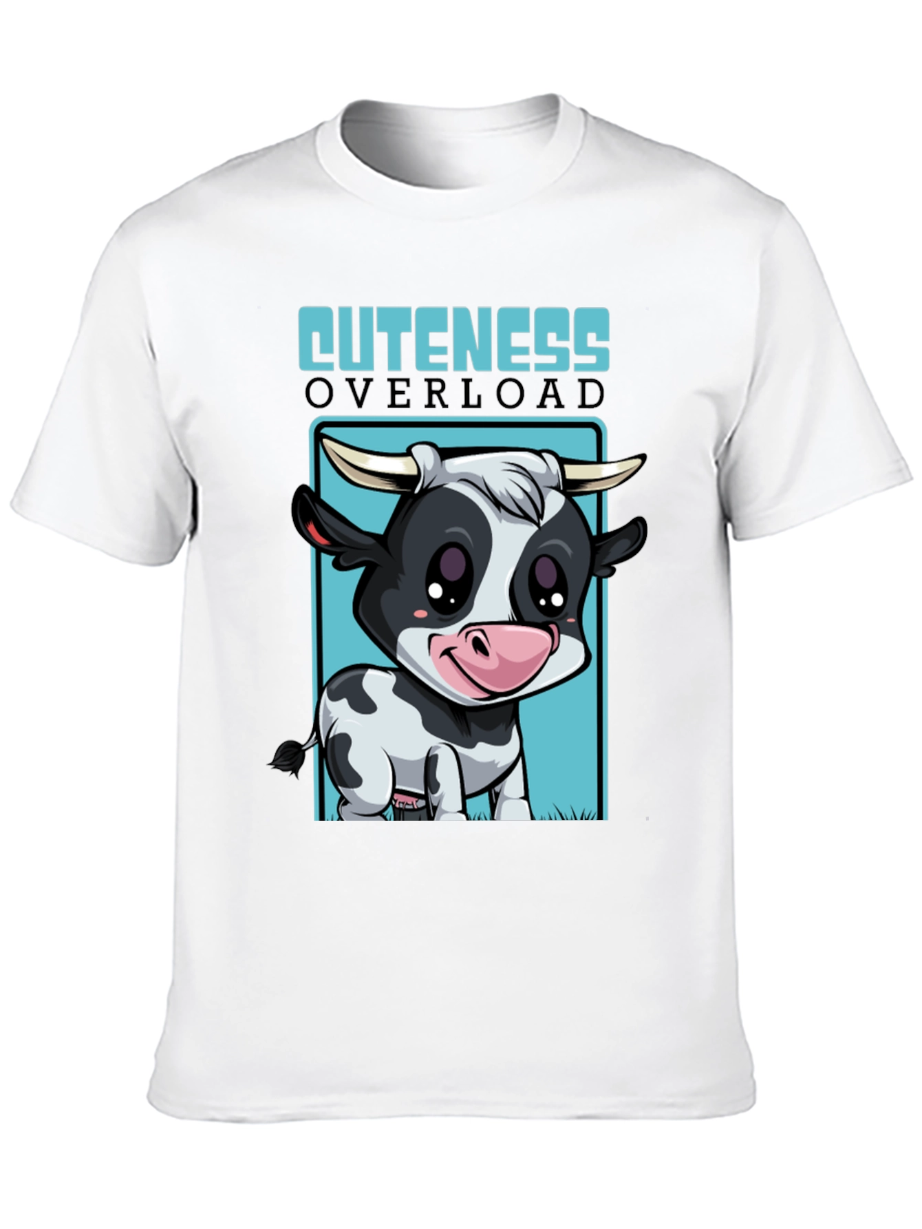Cute Cow Cuteness Overload Graphic T-Shirt