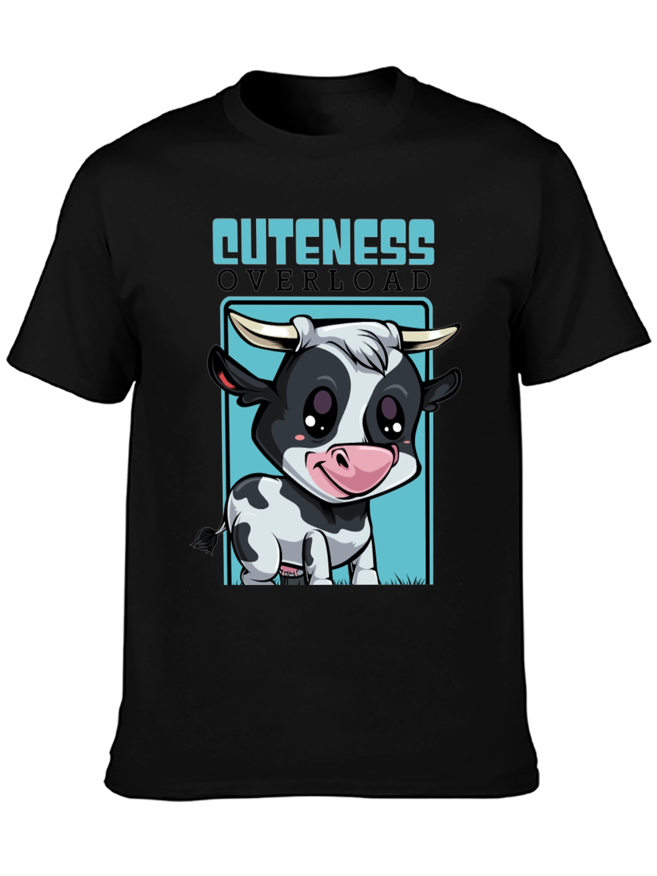 Cute Cow Cuteness Overload Graphic T-Shirt