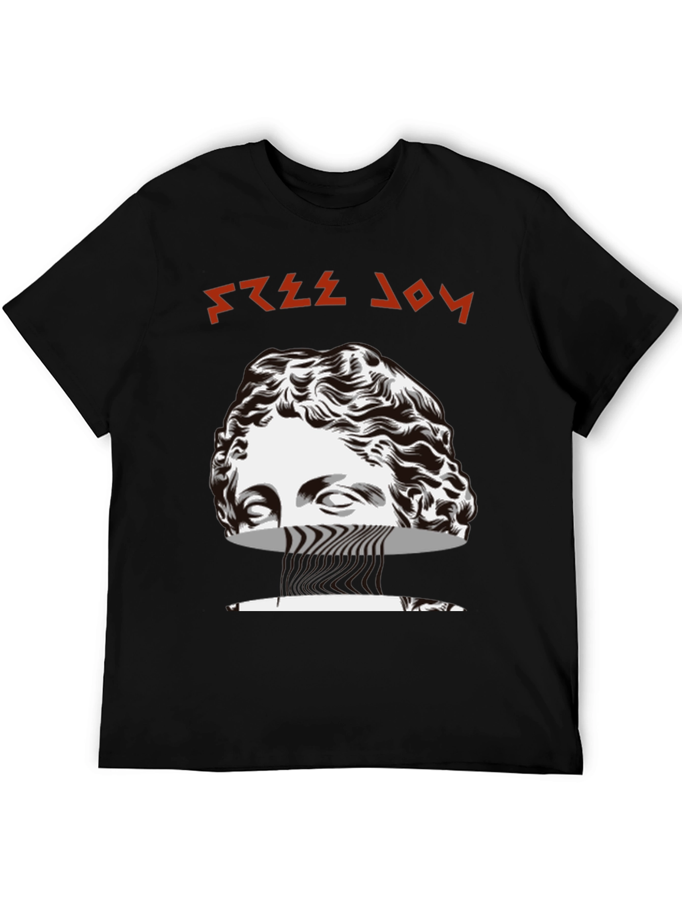 Free Joy Graphic Tee - Black Cotton Blend T-Shirt