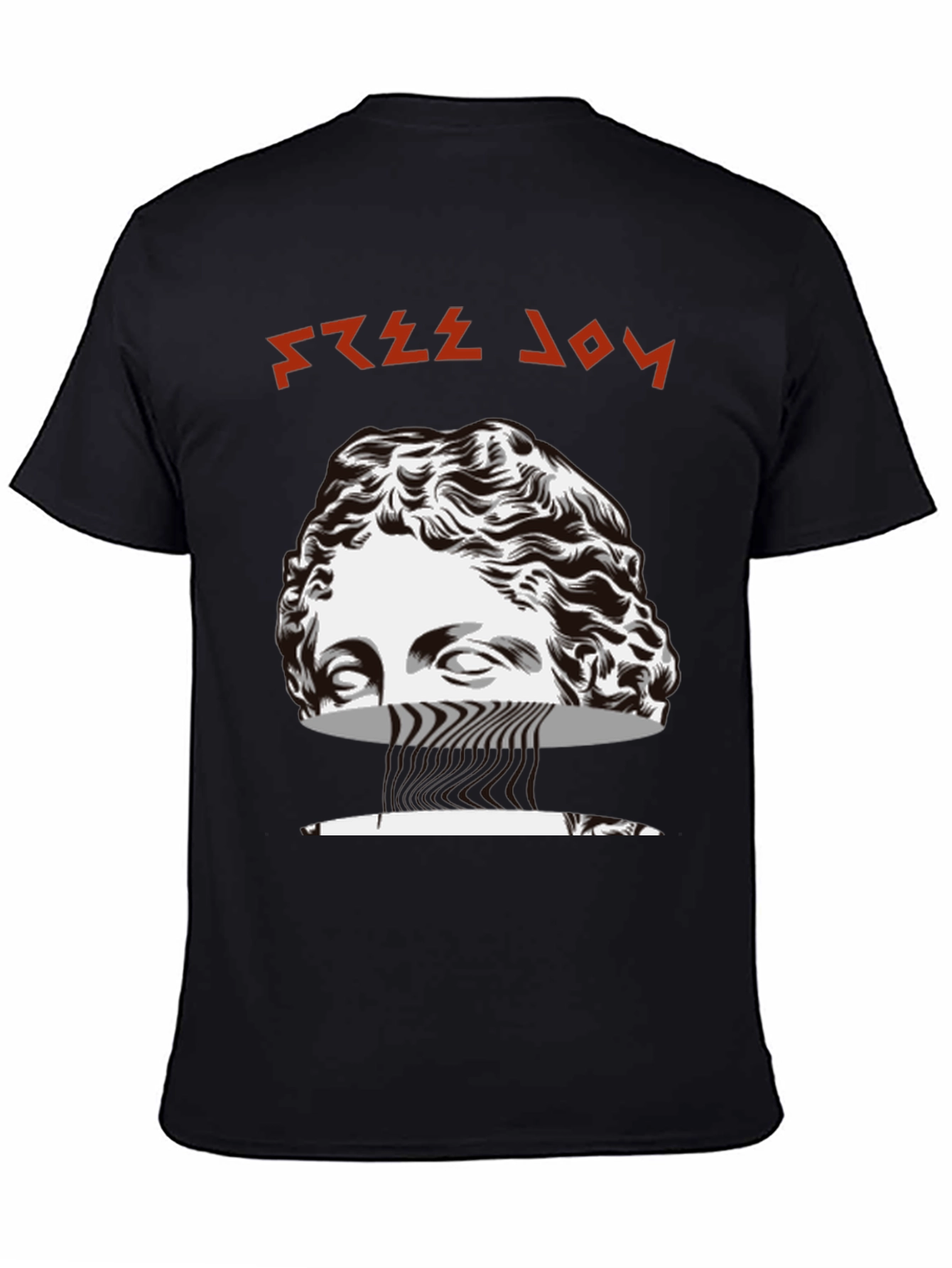 Free Joy Graphic Tee - Black Cotton Blend T-Shirt