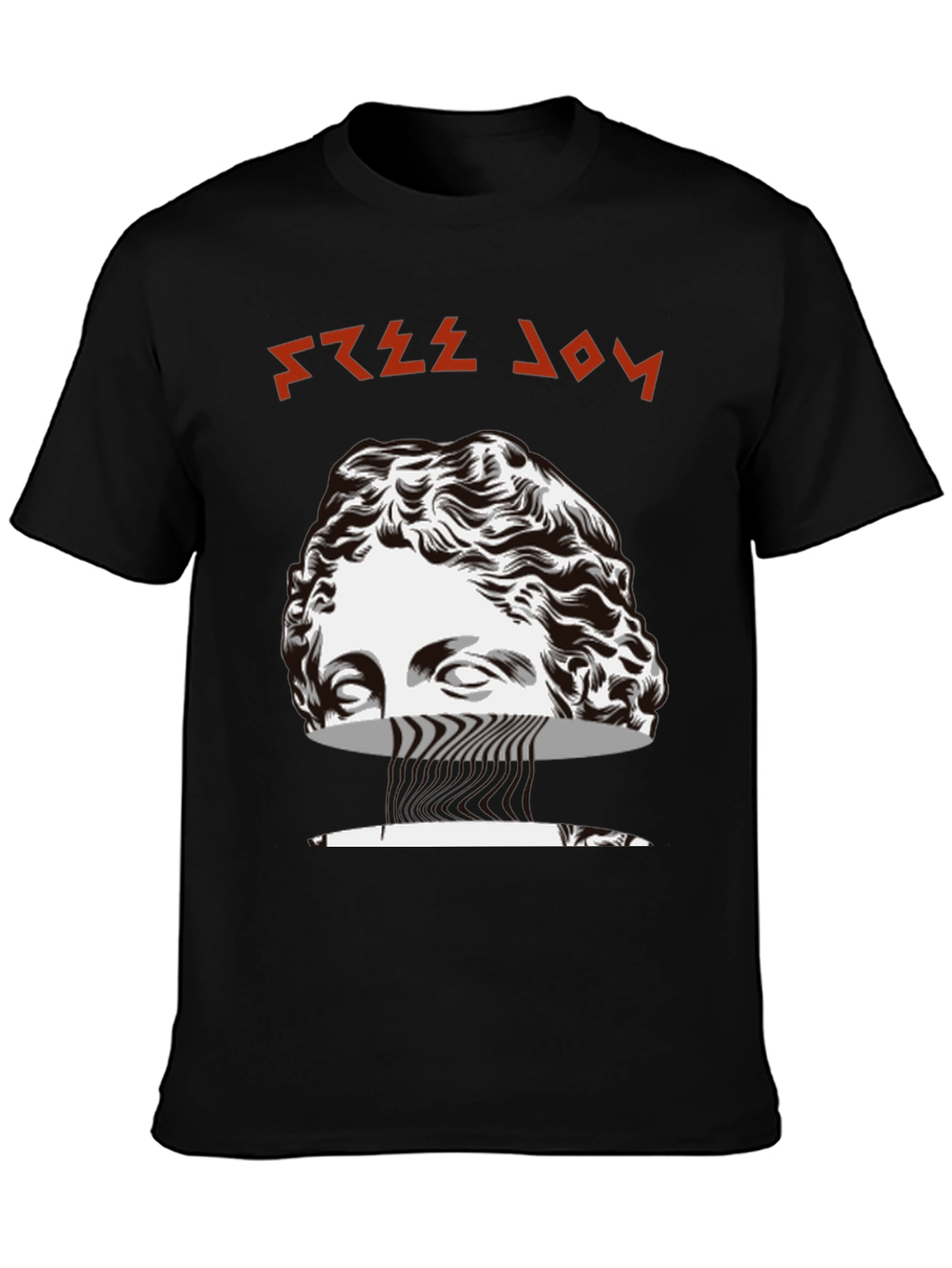 Free Joy Graphic Tee - Black Cotton Blend T-Shirt