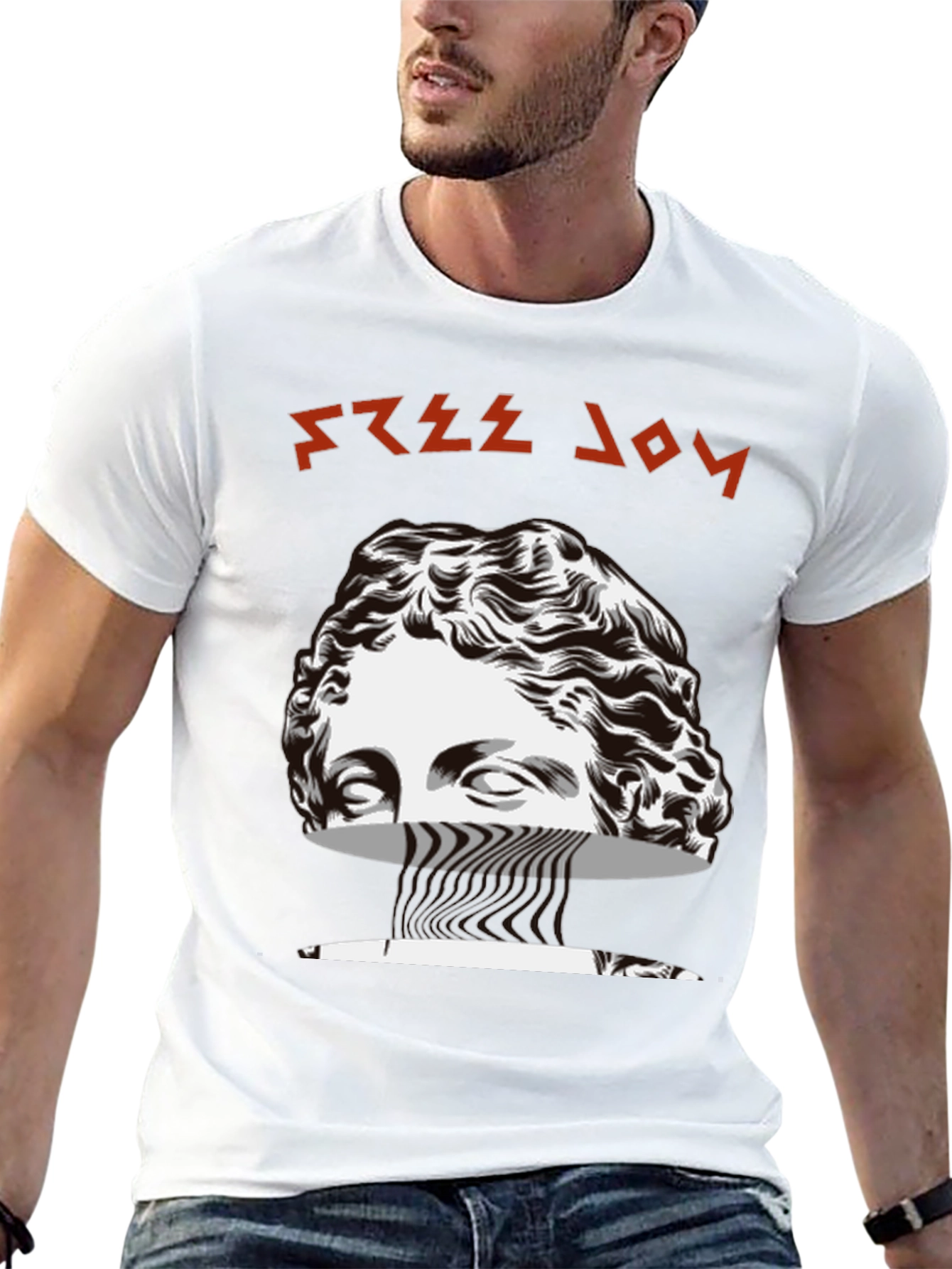Free Joy Graphic Tee - Black Cotton Blend T-Shirt