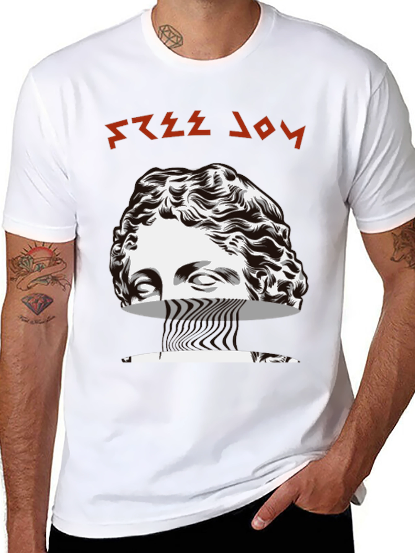 Free Joy Graphic Tee - Black Cotton Blend T-Shirt