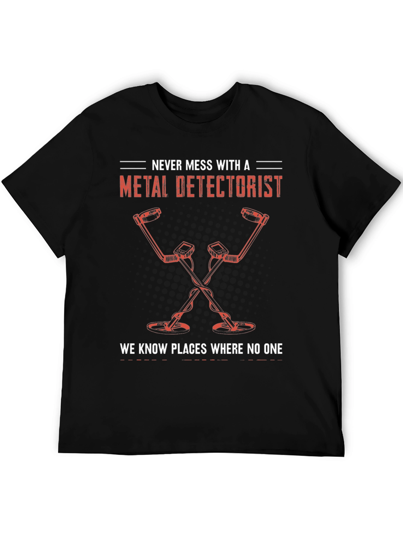 Metal Detectorist Black T-Shirt