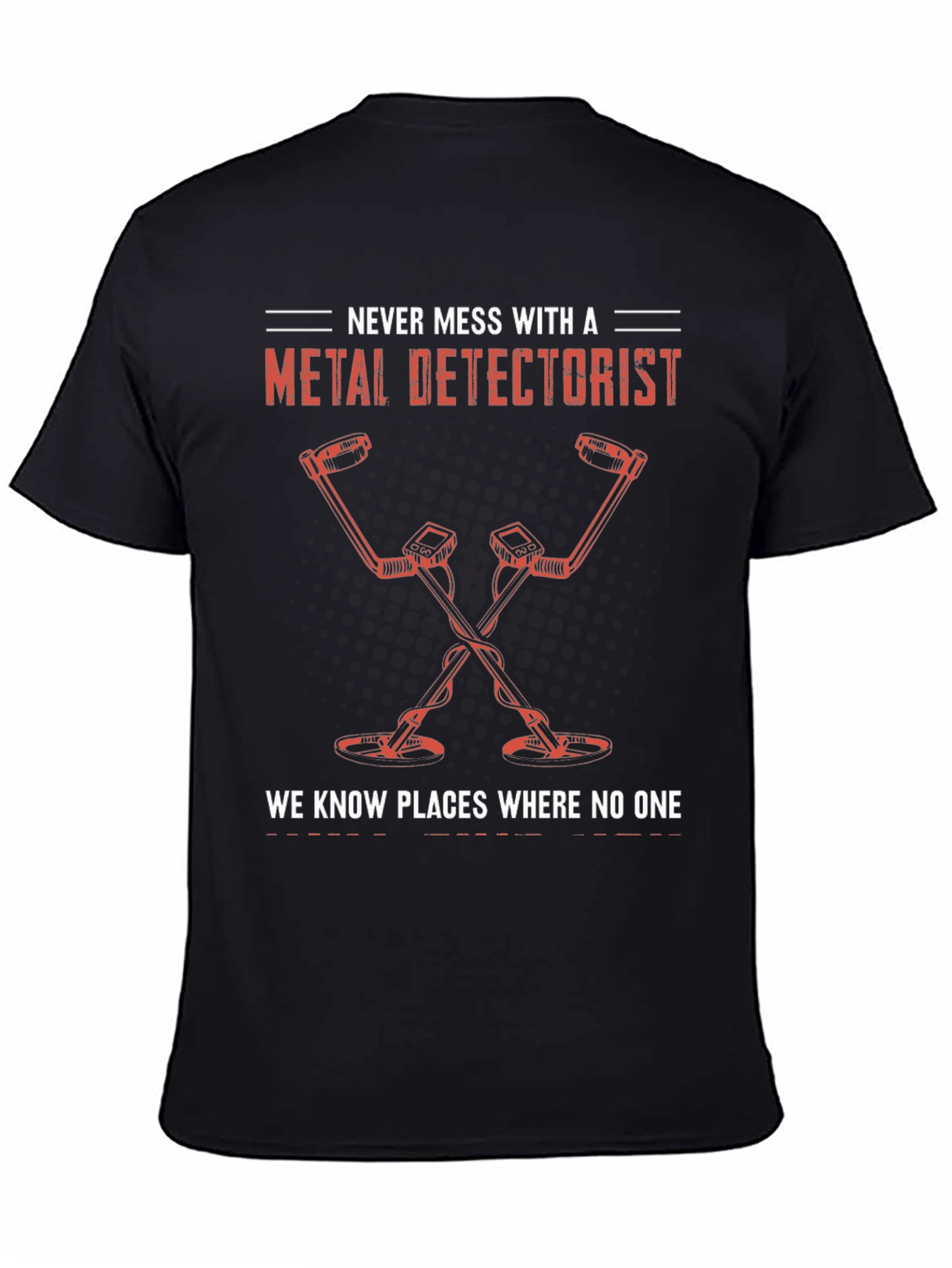 Metal Detectorist Black T-Shirt