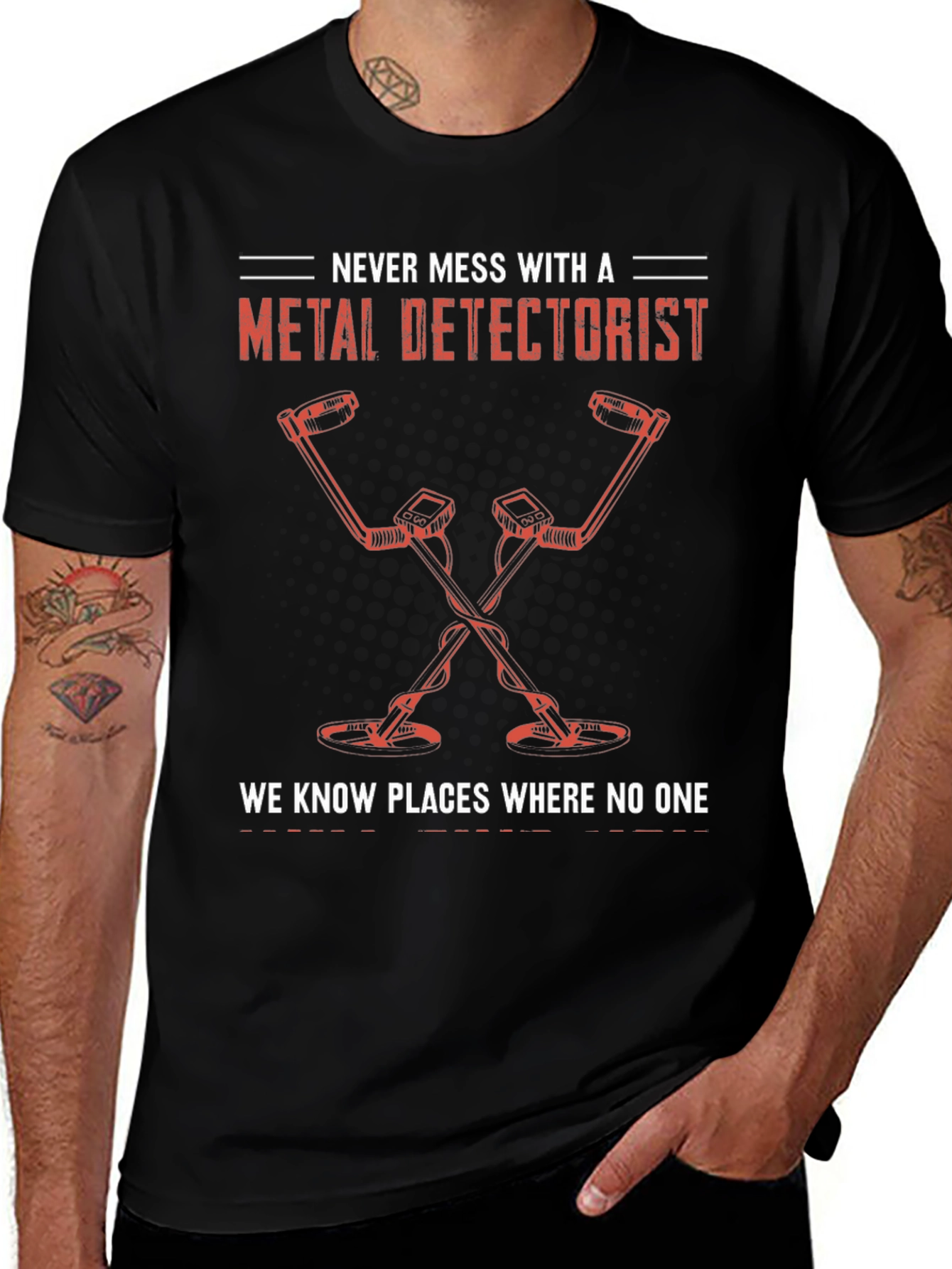 Metal Detectorist Black T-Shirt