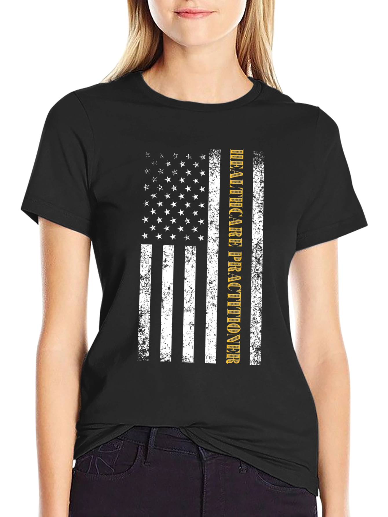 Healthcare Practitioner American Flag T-Shirt