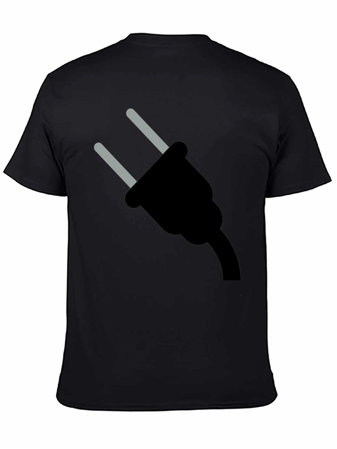 Plug Graphic Tee - Black Cotton Comfort