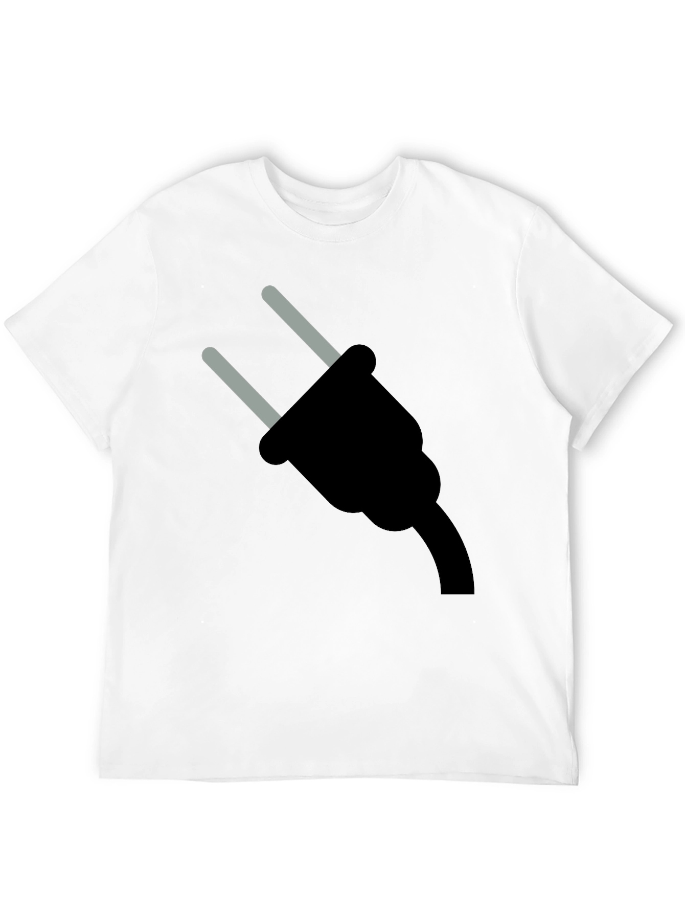 Plug Graphic Tee - Black Cotton Comfort
