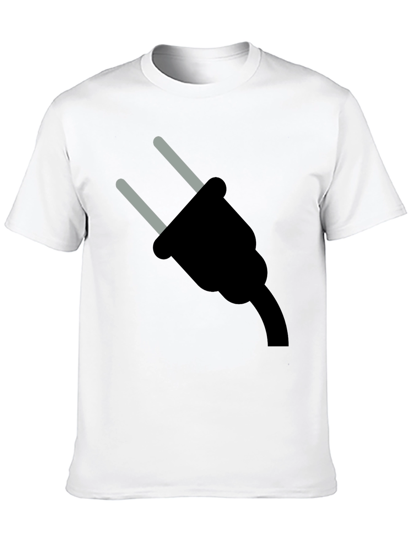 Plug Graphic Tee - Black Cotton Comfort