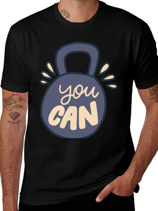 Motivational You Can Kettlebell Graphic T-Shirt