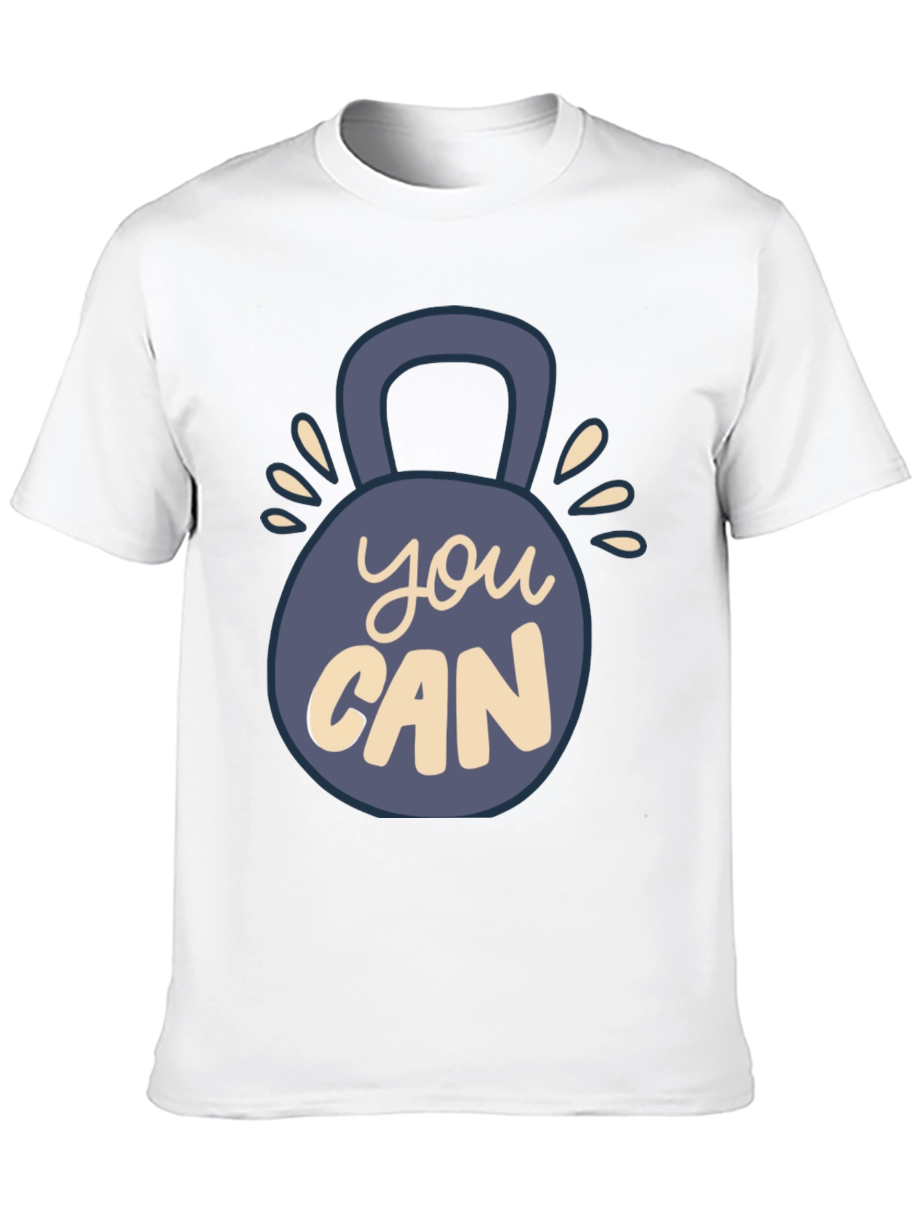 Motivational You Can Kettlebell Graphic T-Shirt