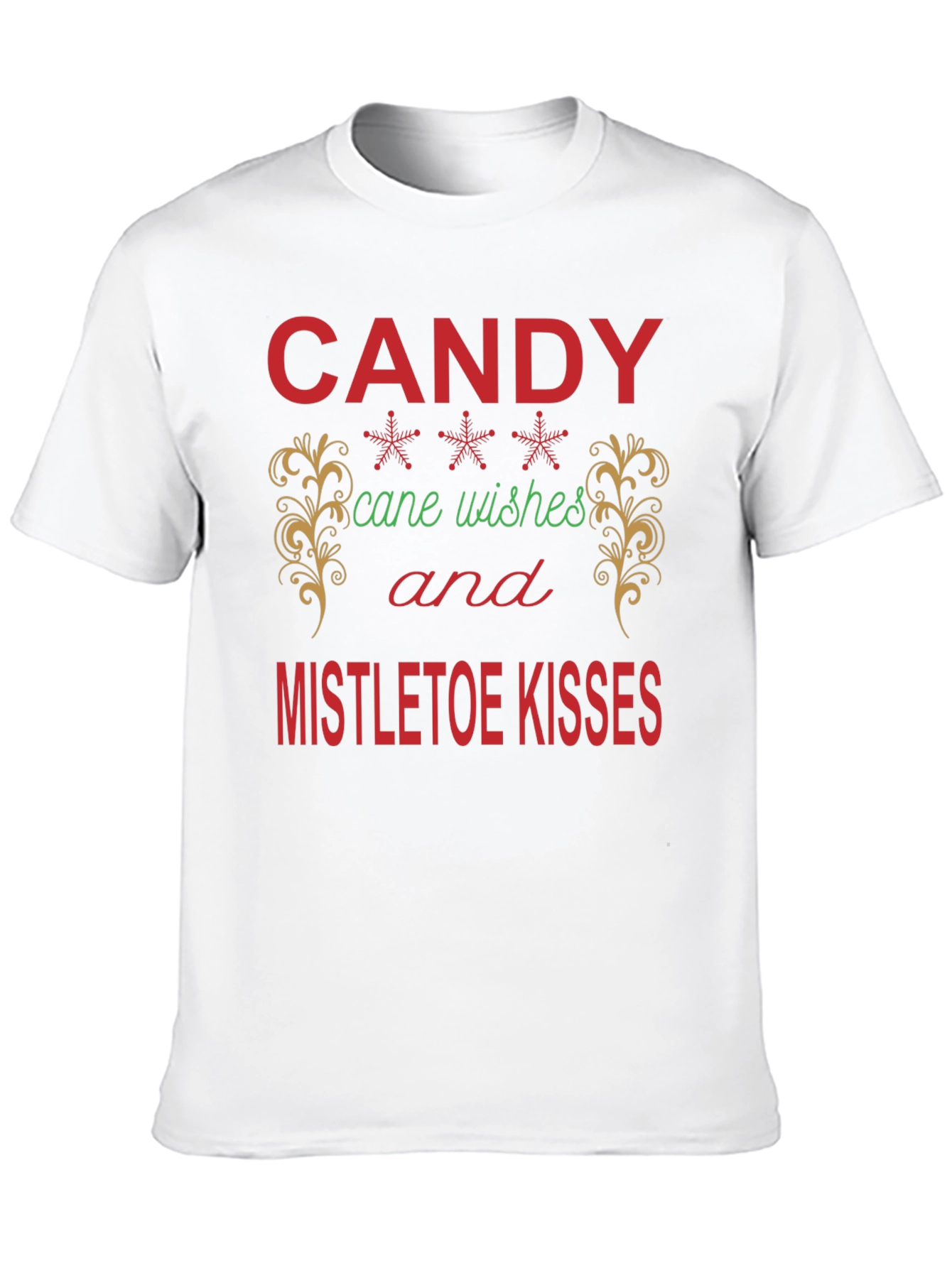 Festive Candy Cane Wishes T-Shirt