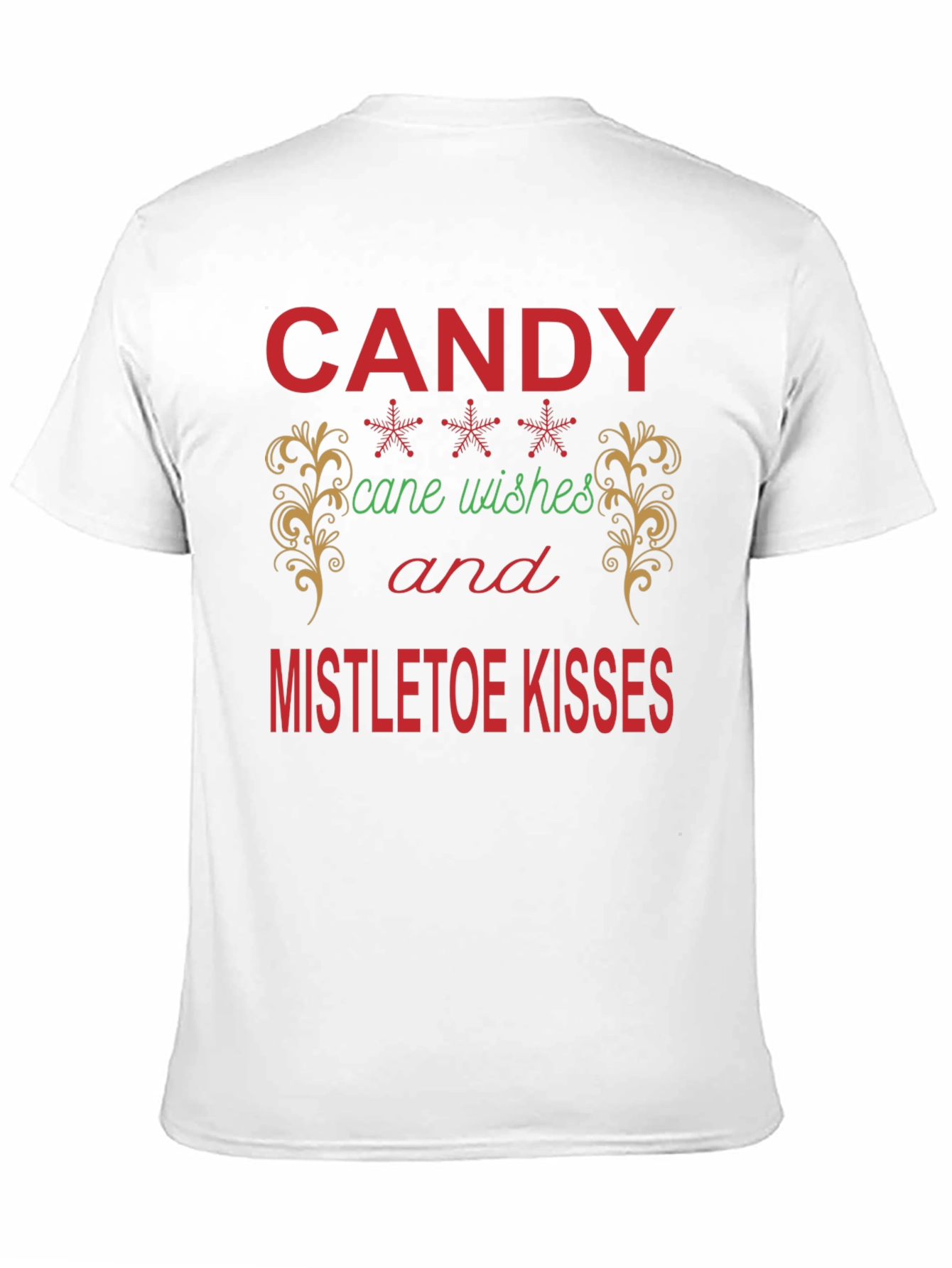 Festive Candy Cane Wishes T-Shirt