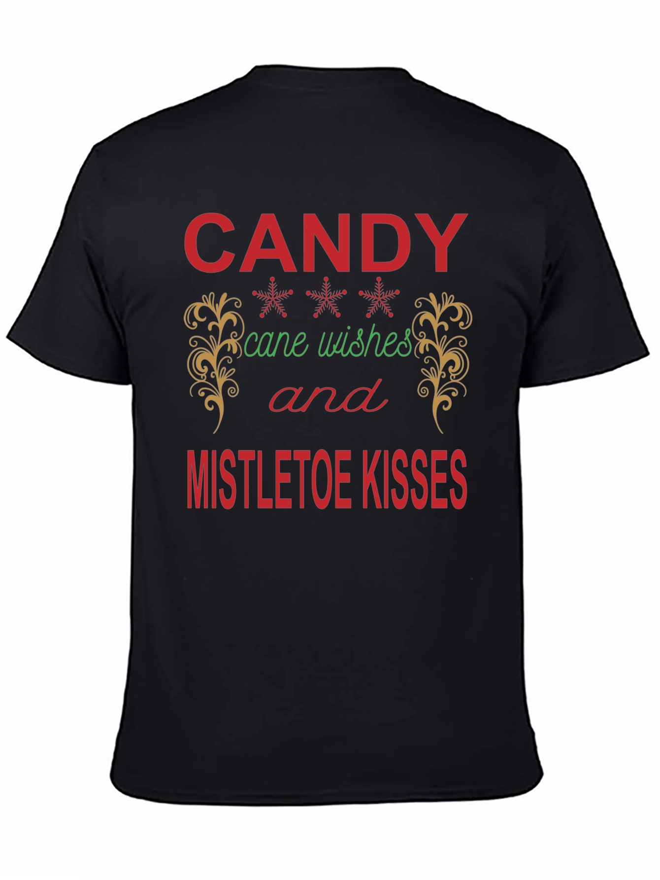 Festive Candy Cane Wishes T-Shirt