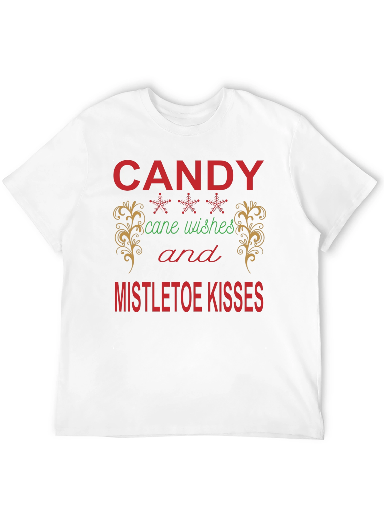 Festive Candy Cane Wishes T-Shirt