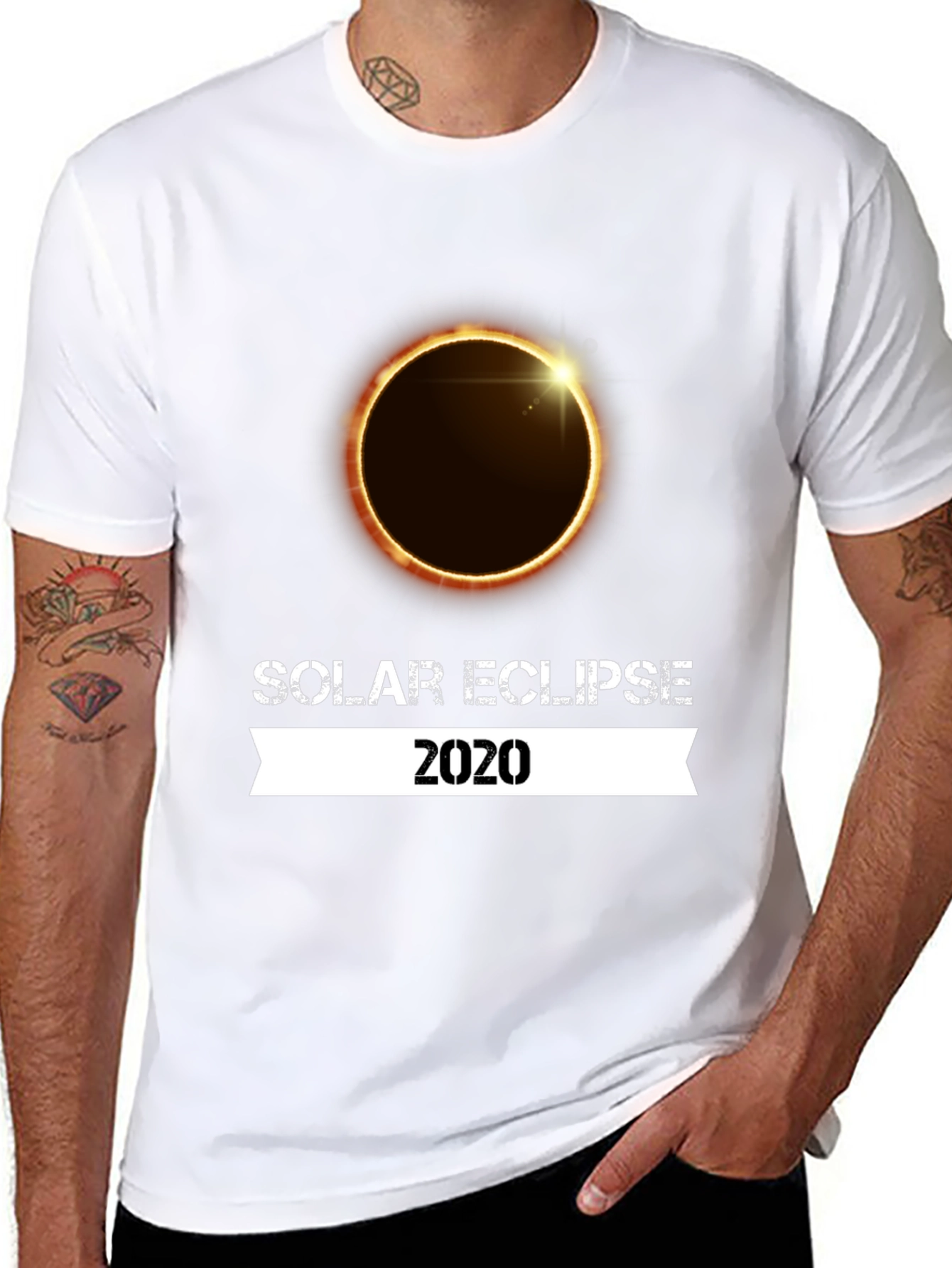 Solar Eclipse 2020 Graphic T-Shirt - Black