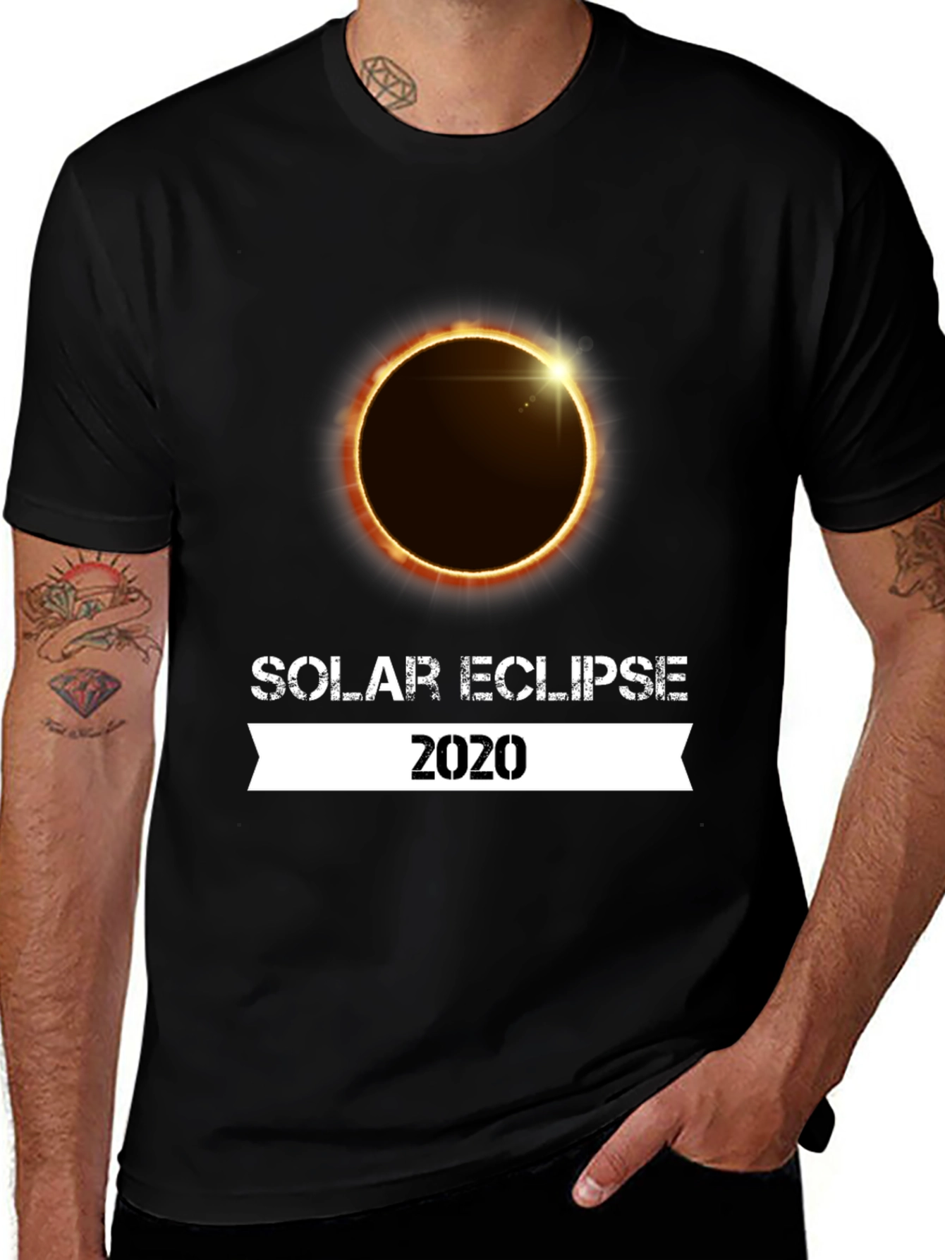 Solar Eclipse 2020 Graphic T-Shirt - Black