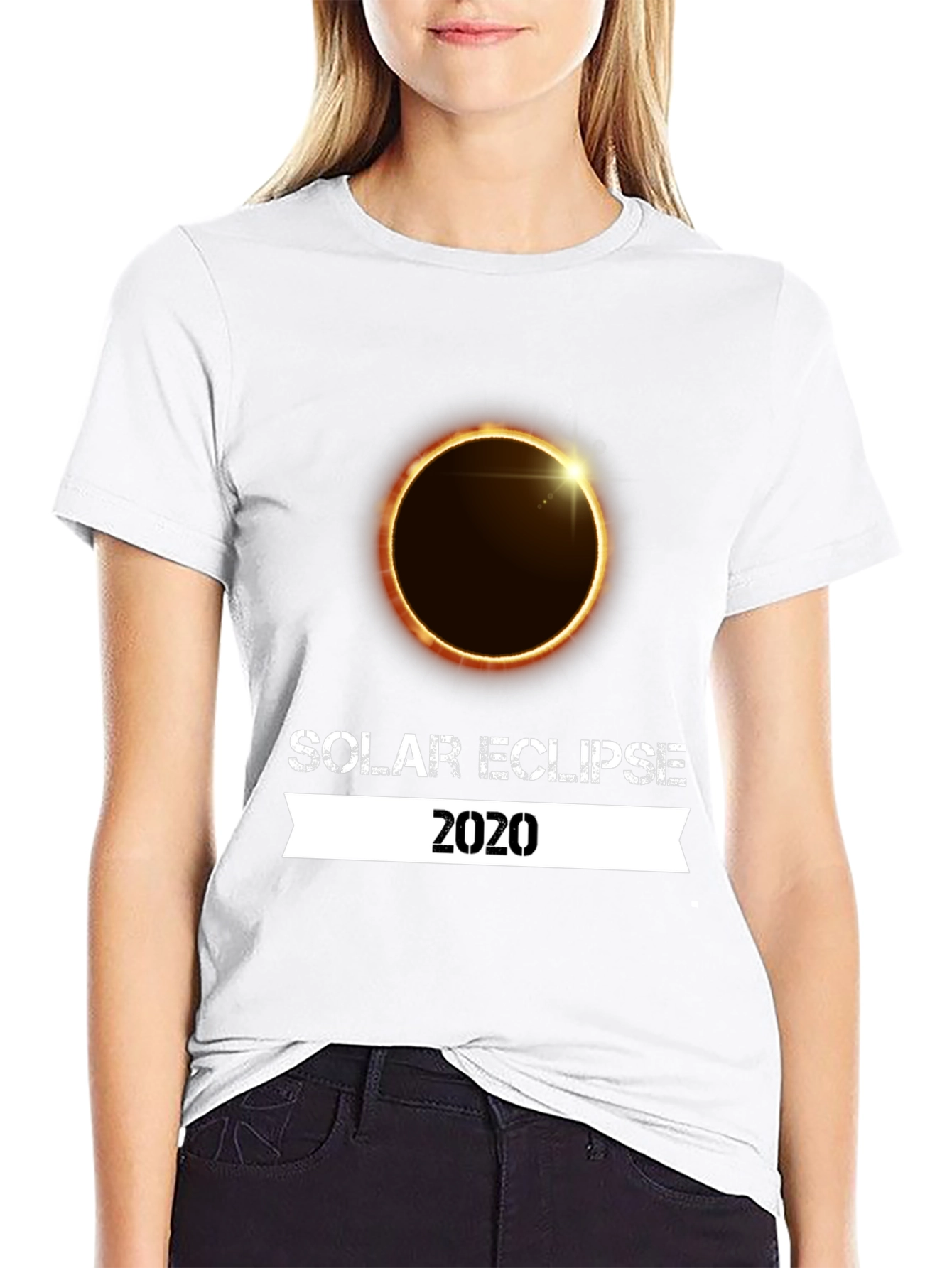 Solar Eclipse 2020 Graphic T-Shirt - Black