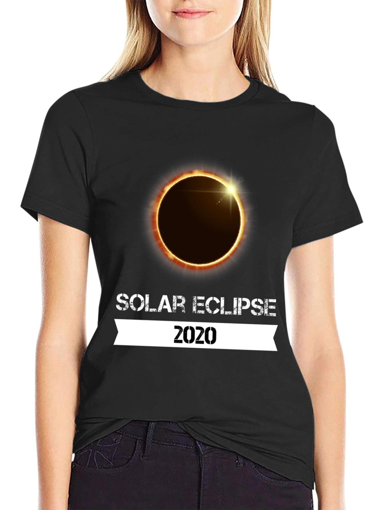 Solar Eclipse 2020 Graphic T-Shirt - Black