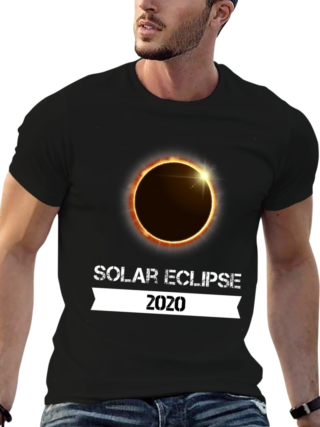 Solar Eclipse 2020 Graphic T-Shirt - Black