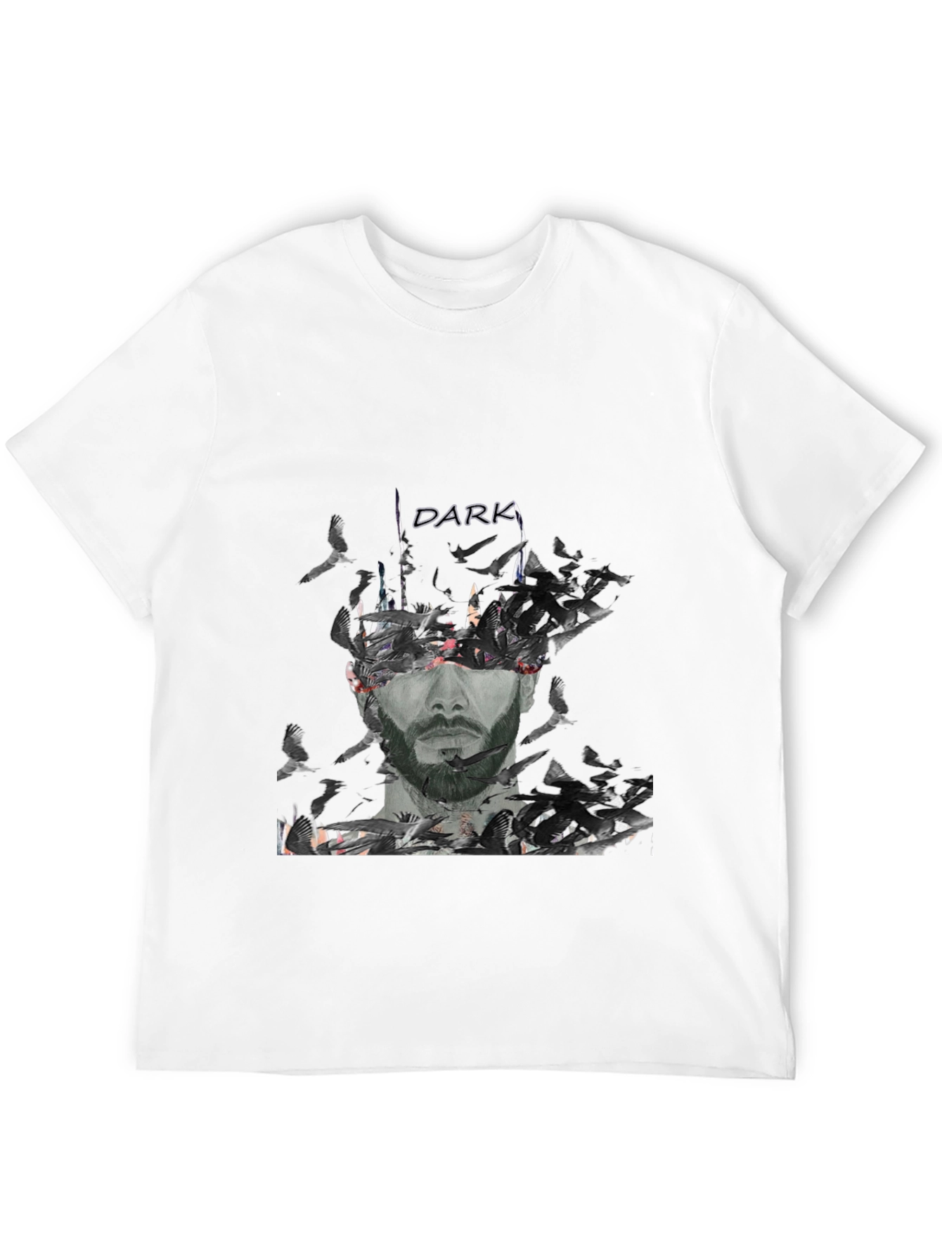 Dark Graphic Print T-Shirt for Men