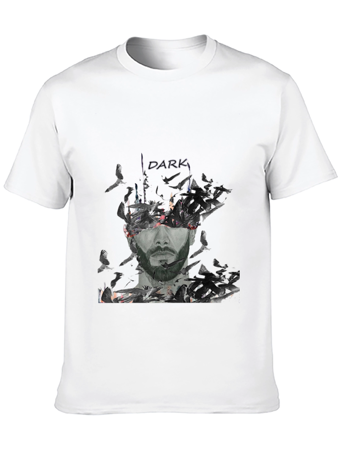 Dark Graphic Print T-Shirt for Men
