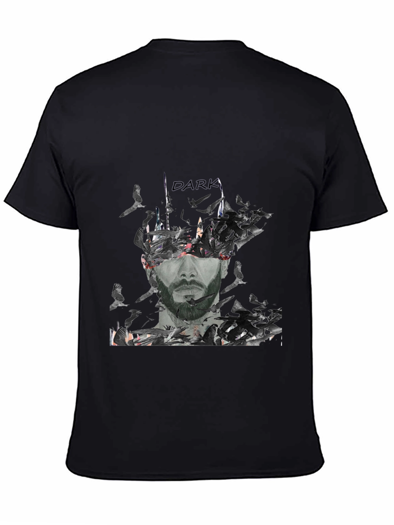 Dark Graphic Print T-Shirt for Men