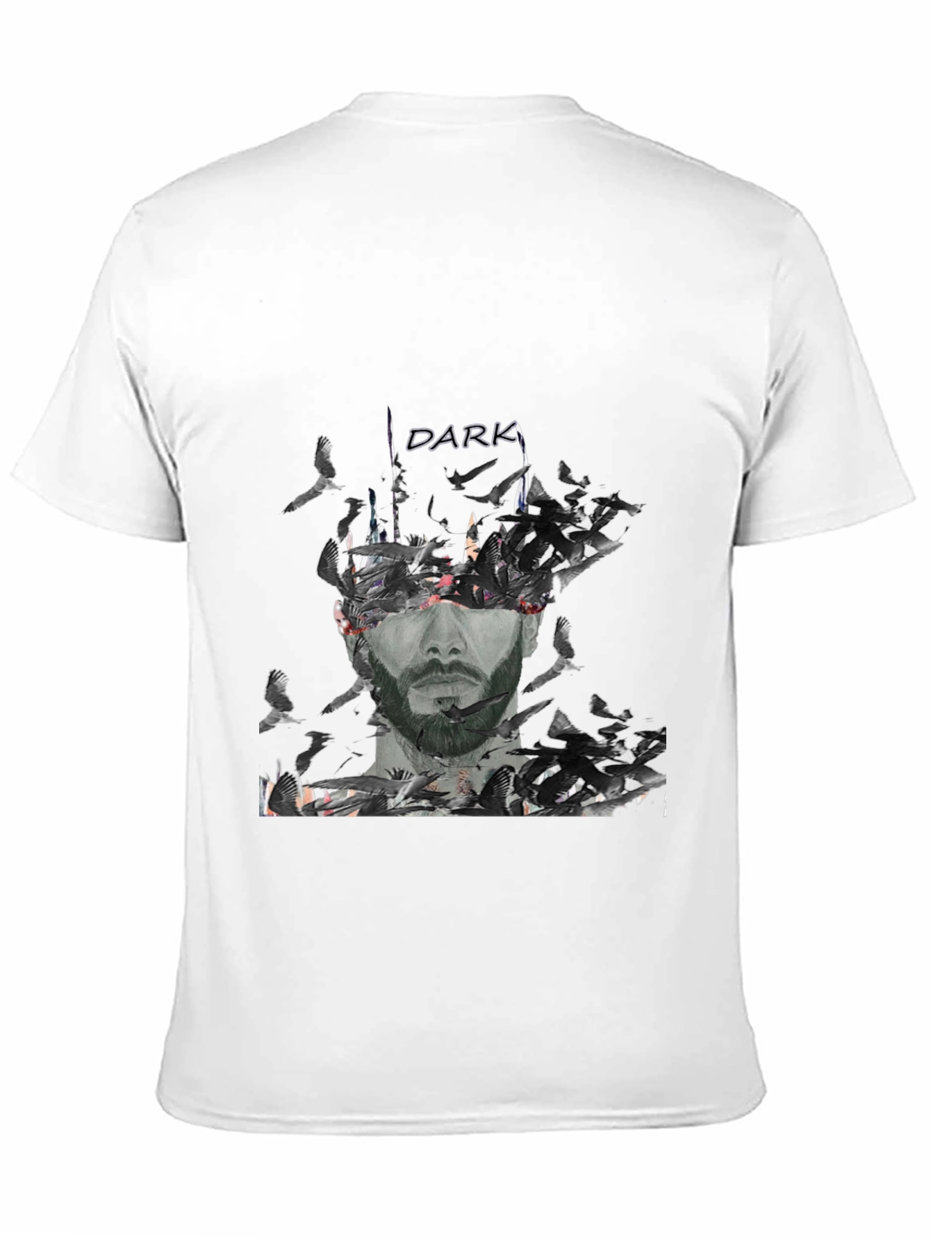 Dark Graphic Print T-Shirt for Men