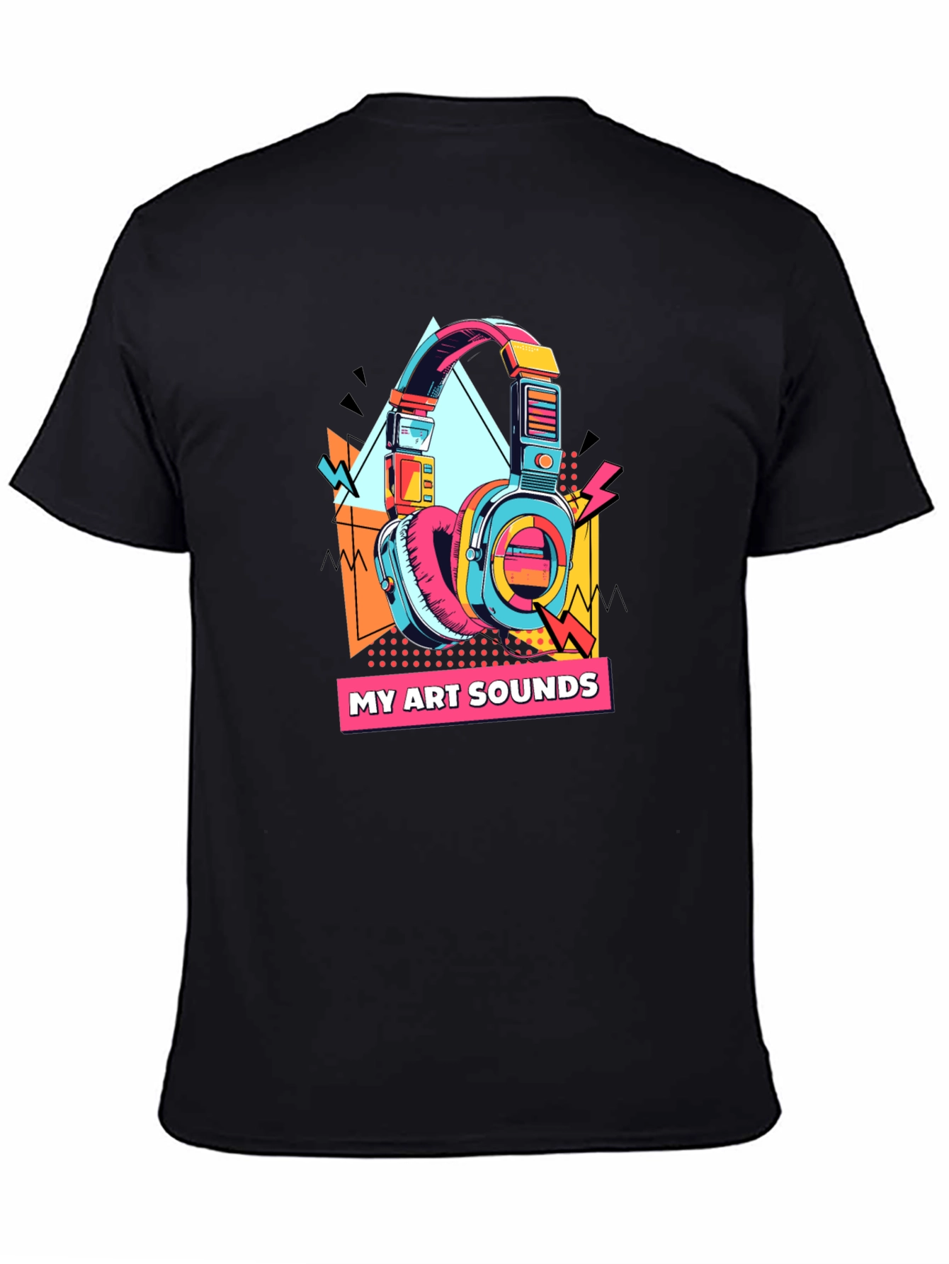 My Art Sounds T-Shirt - Retro 80s Headphones