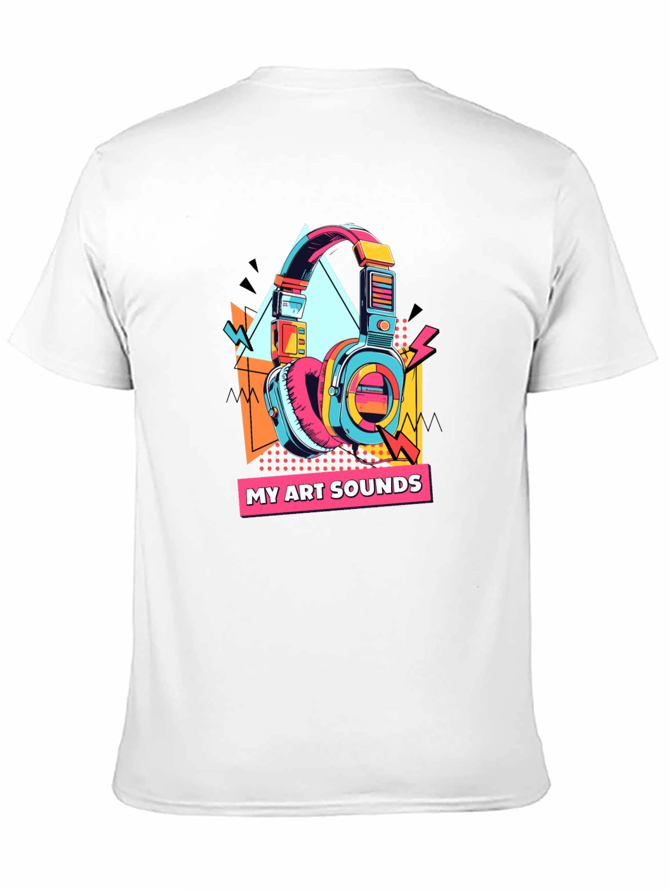 My Art Sounds T-Shirt - Retro 80s Headphones