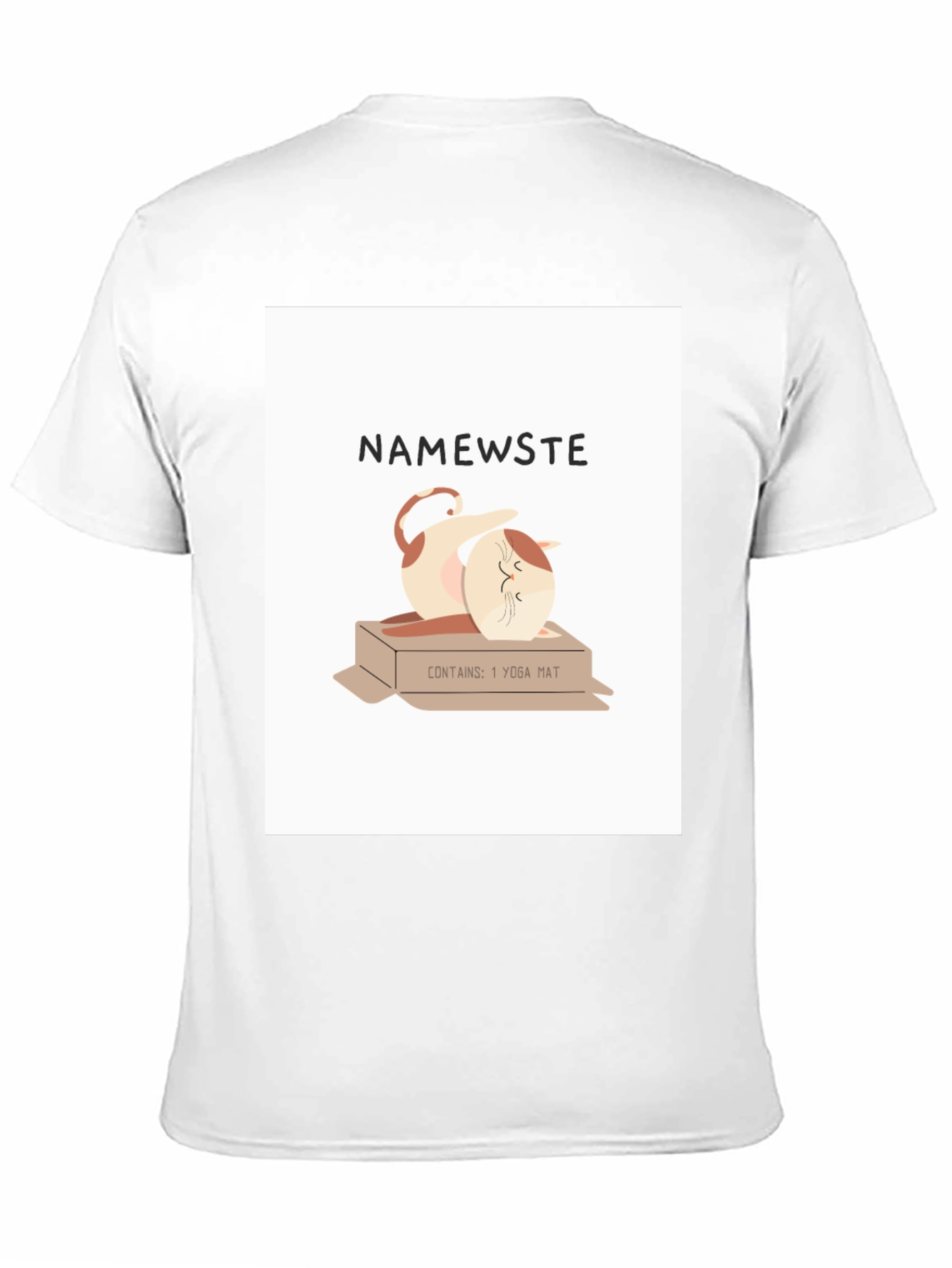Namewste Yoga Cat T-Shirt - Relaxed Fit Cotton Tee