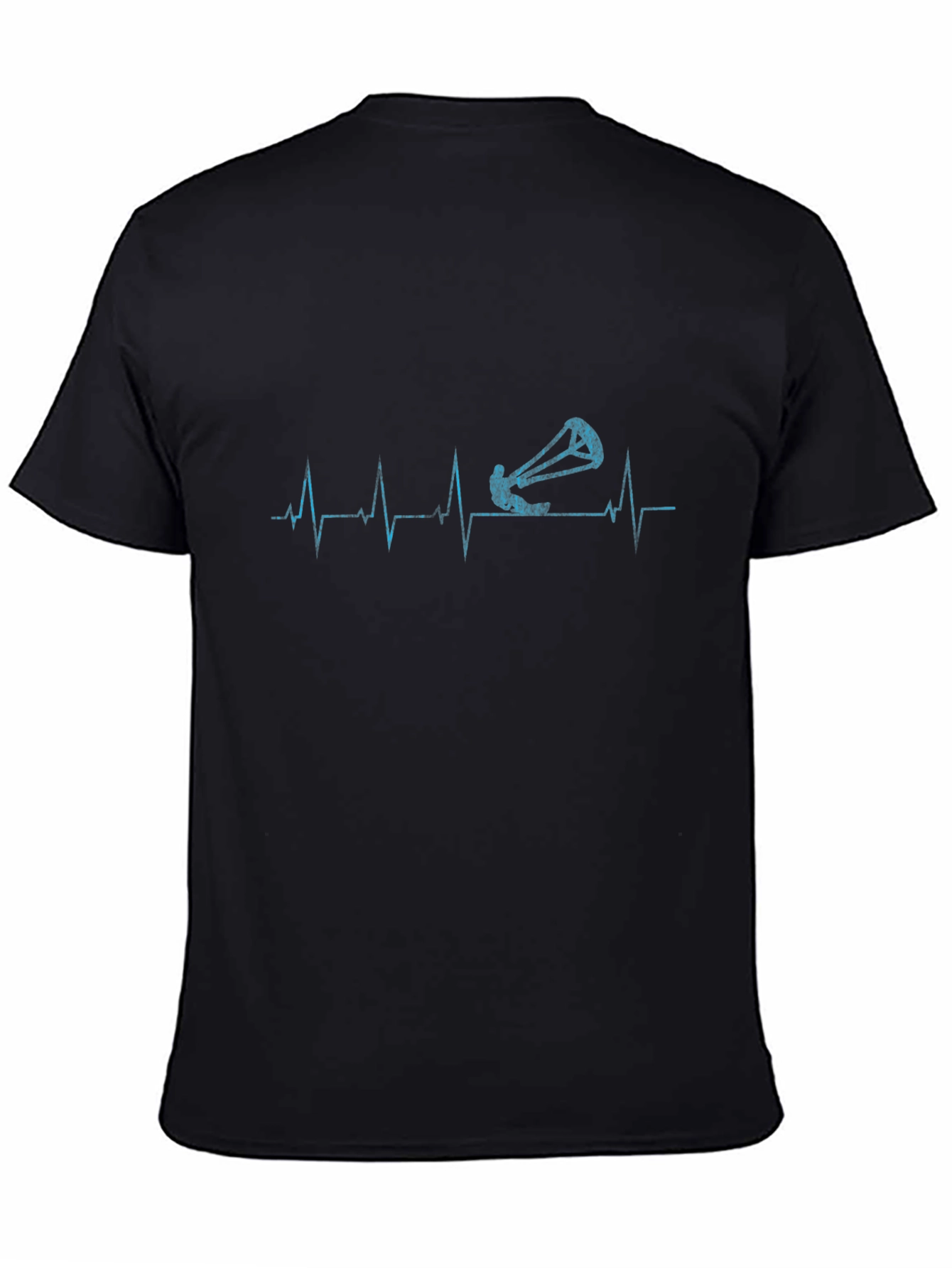 Kitesurfing Heartbeat T-Shirt - Black
