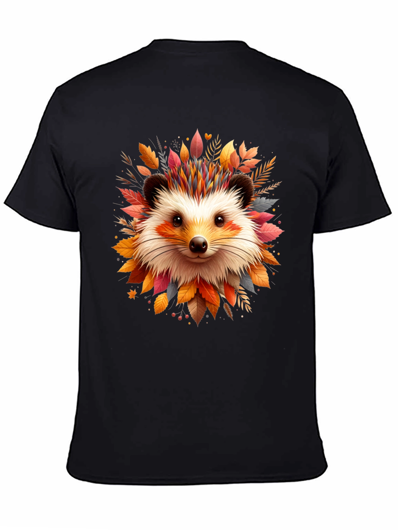 Hedgehog Autumn Leaves T-Shirt