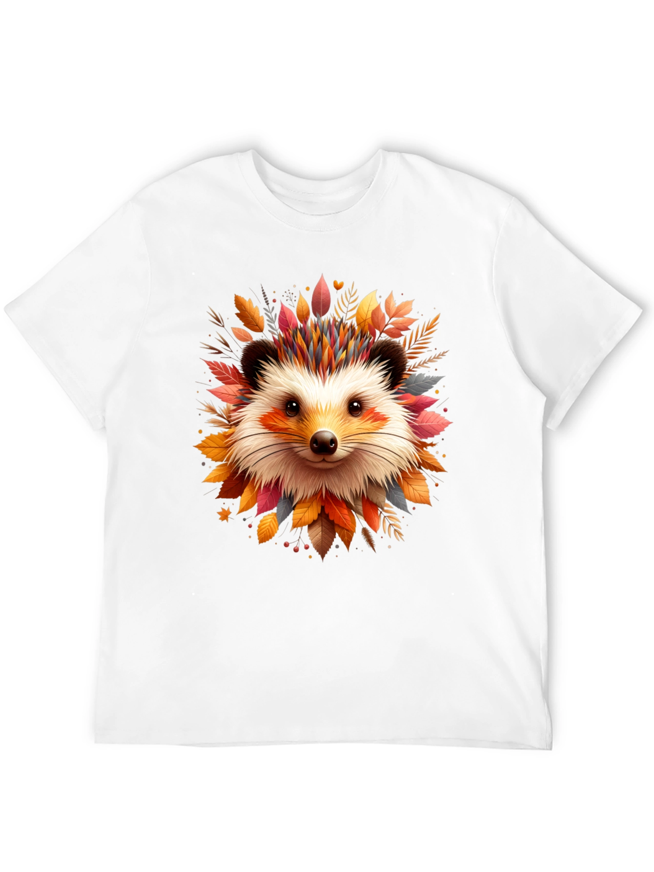 Hedgehog Autumn Leaves T-Shirt
