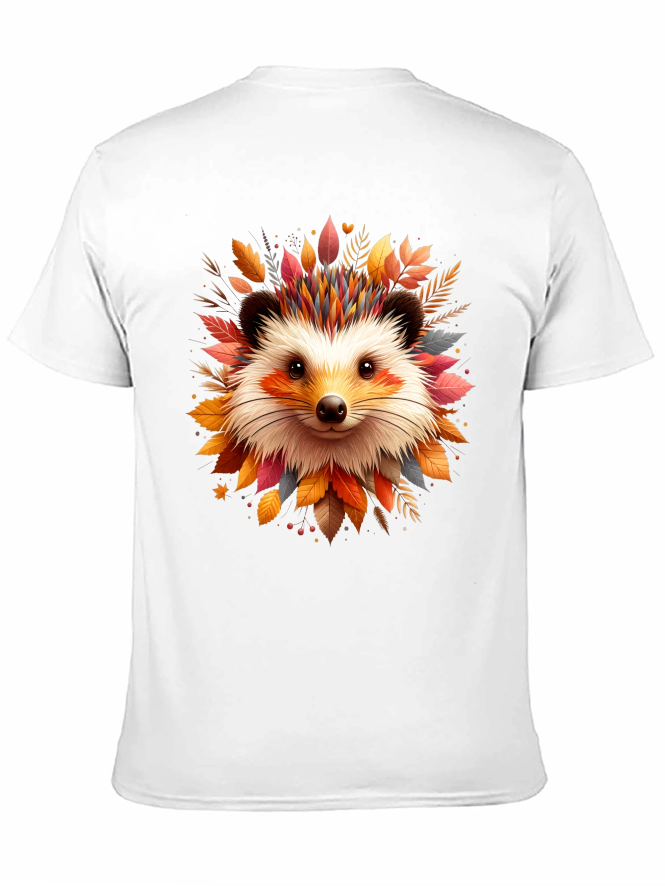 Hedgehog Autumn Leaves T-Shirt